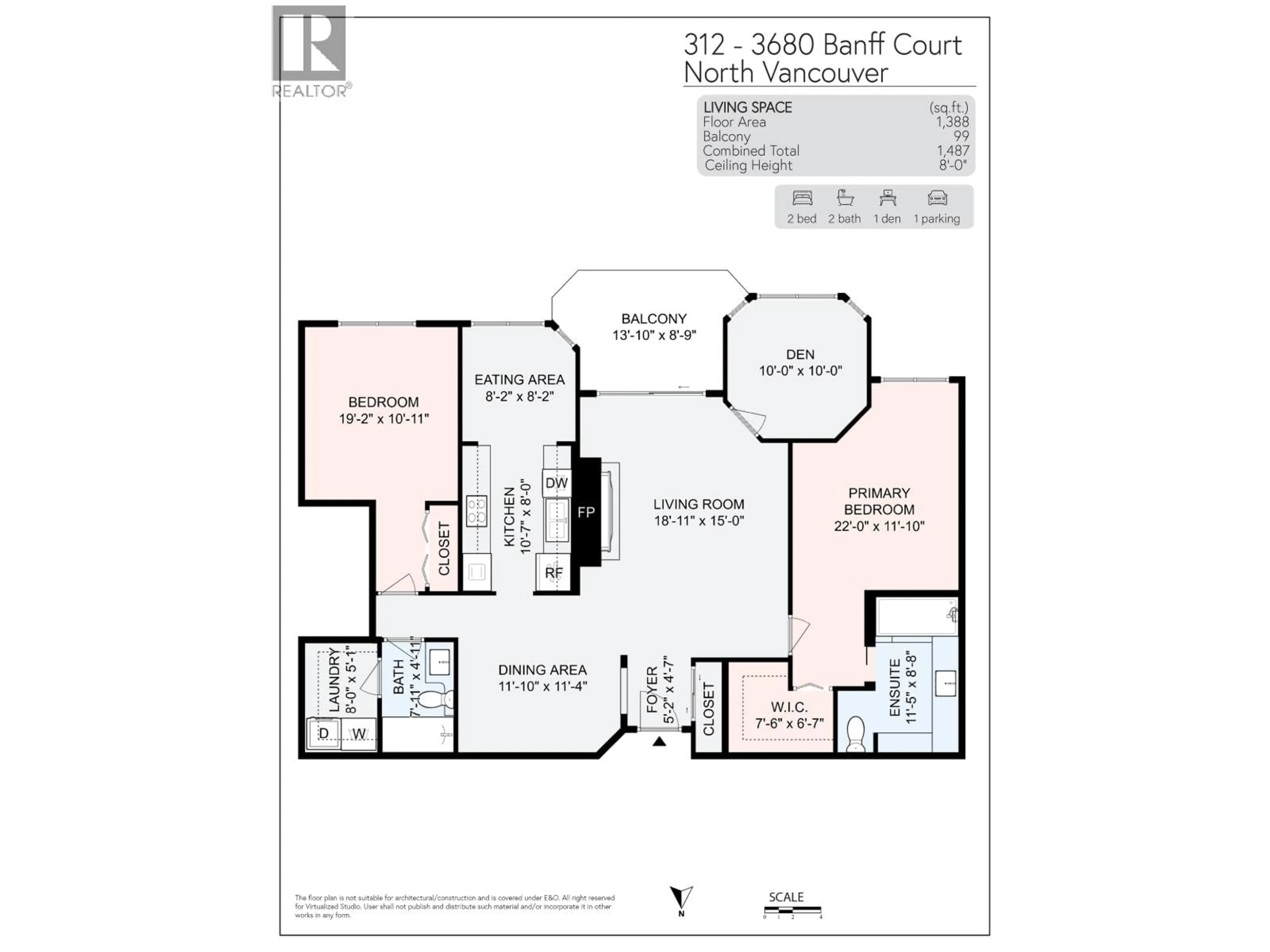 Floor plan for 312 - 3680 BANFF COURT, North Vancouver British Columbia V7H2Y7