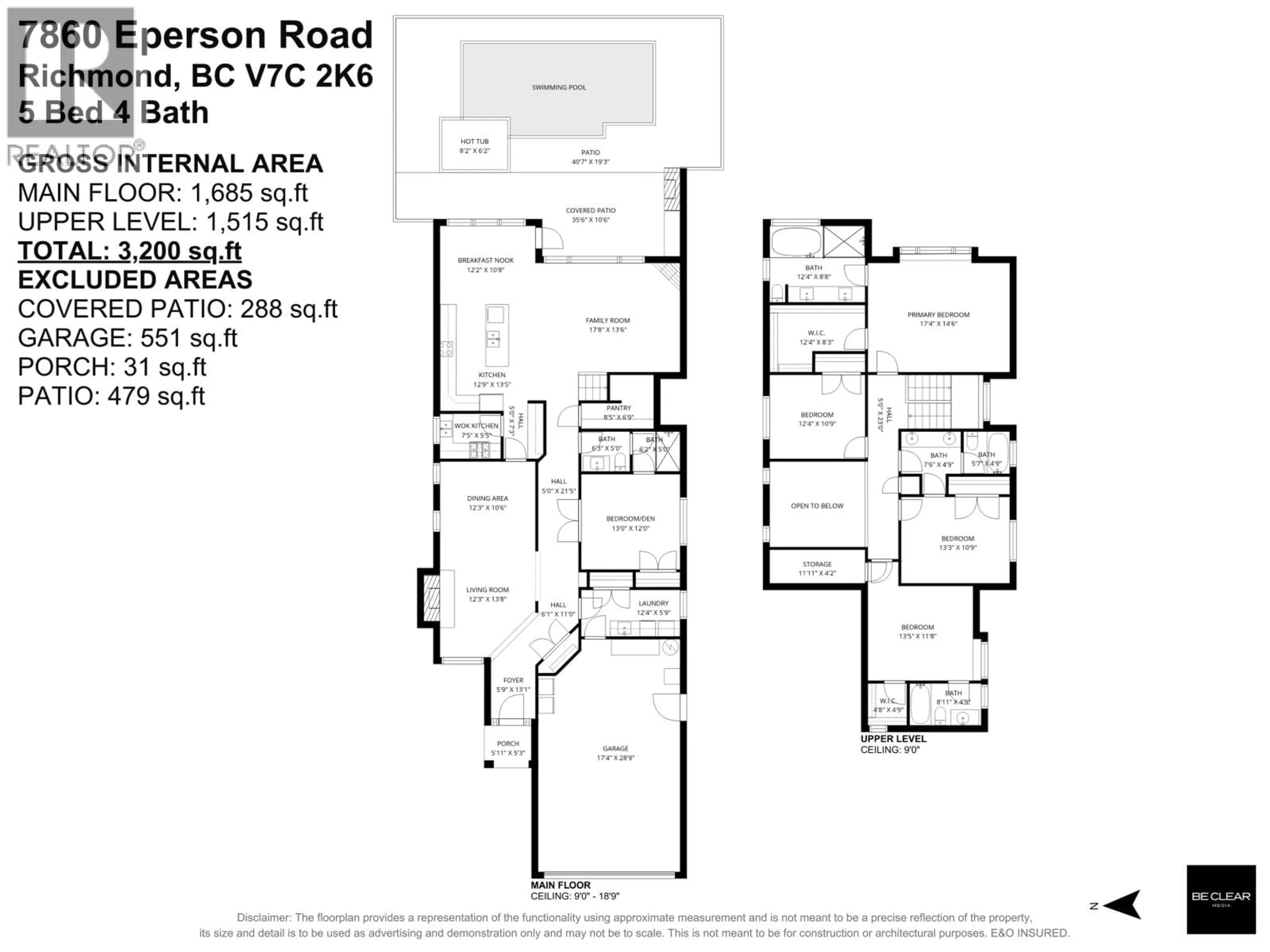 Floor plan for 7860 EPERSON ROAD, Richmond British Columbia V7C2K6