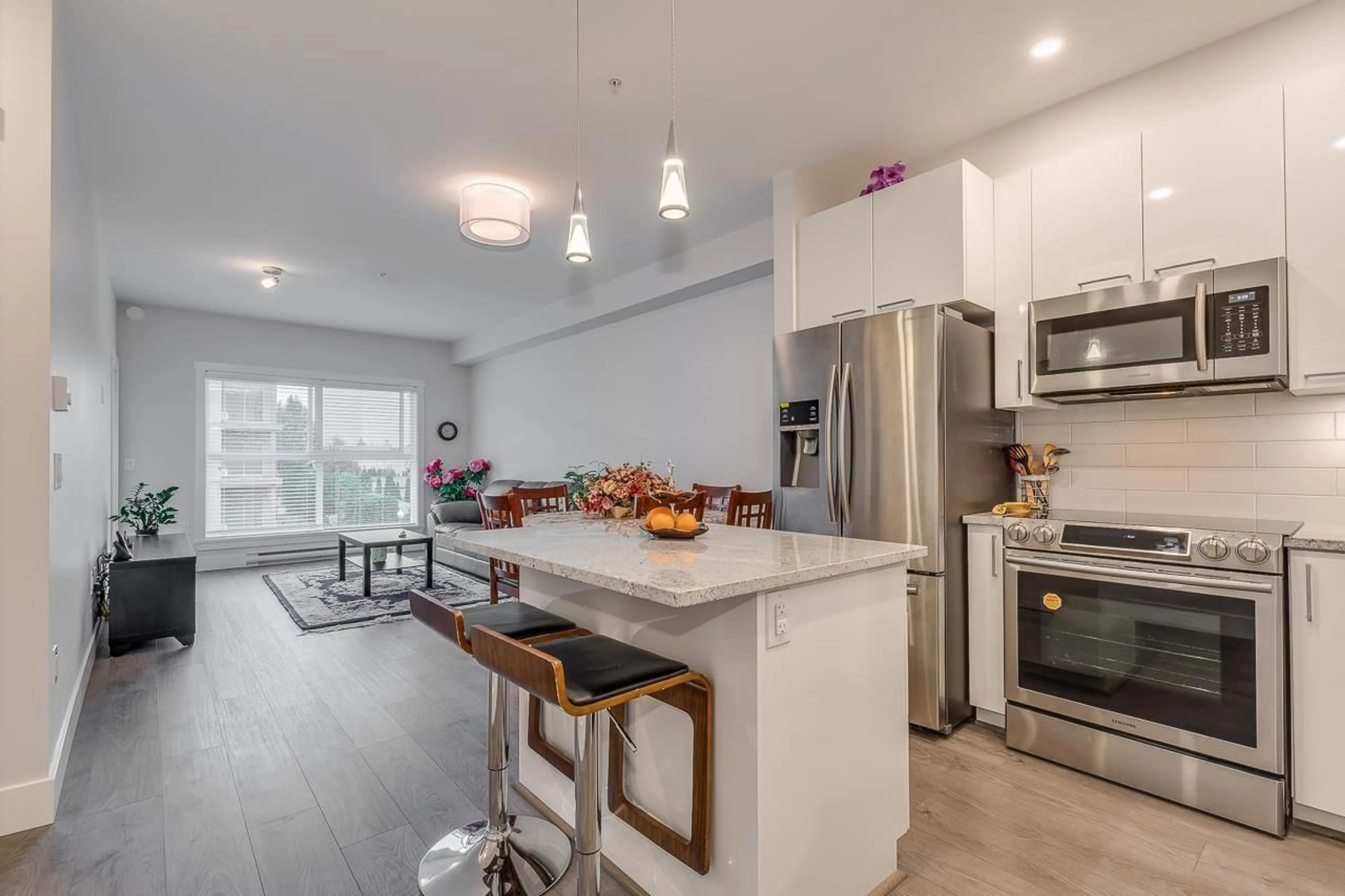 Open concept kitchen, unknown for 310 - 20175 53 AVENUE, Langley British Columbia V3A0J8