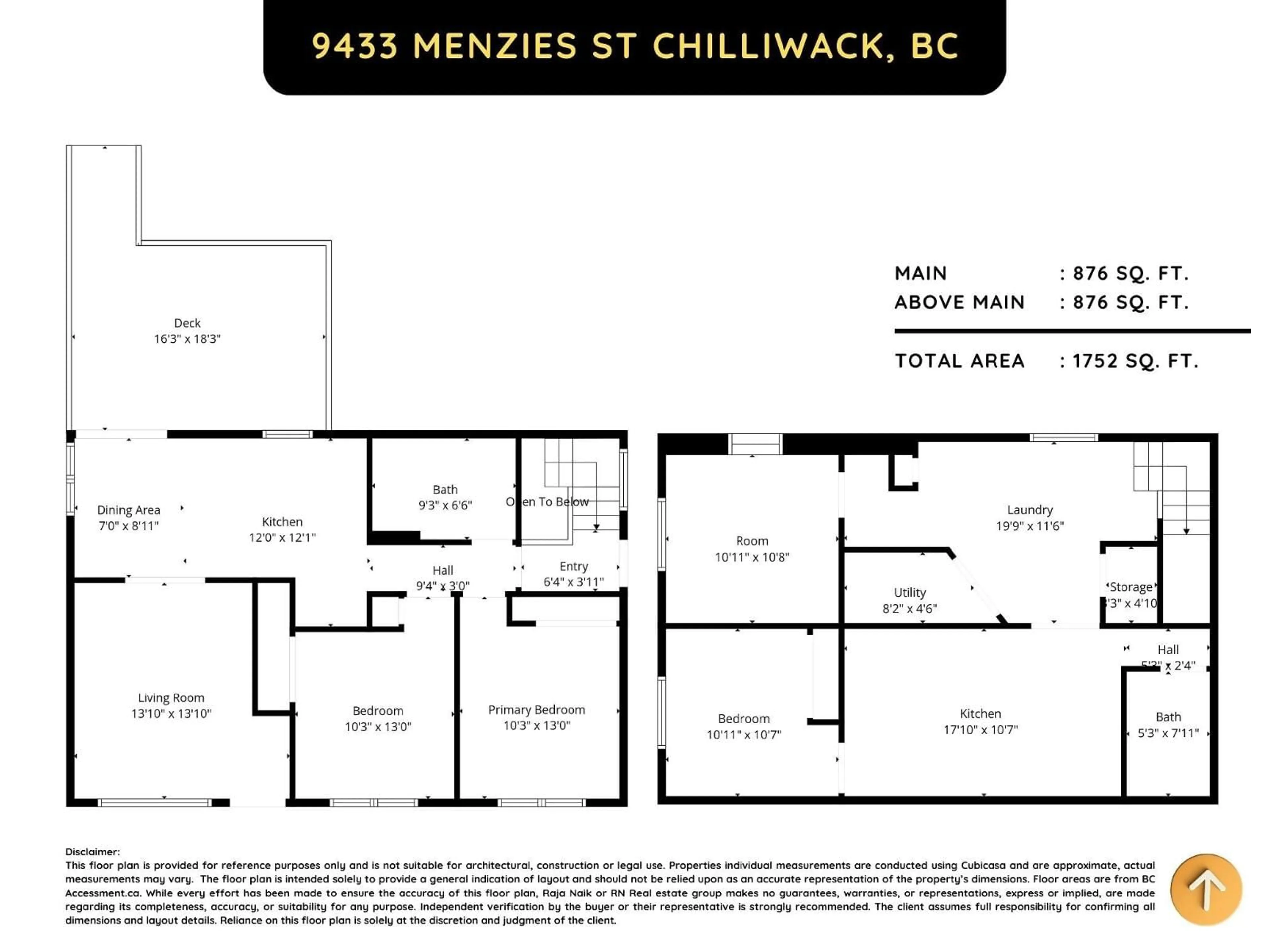 Floor plan for 9433 MENZIES STREET, Chilliwack British Columbia V2P5Z3