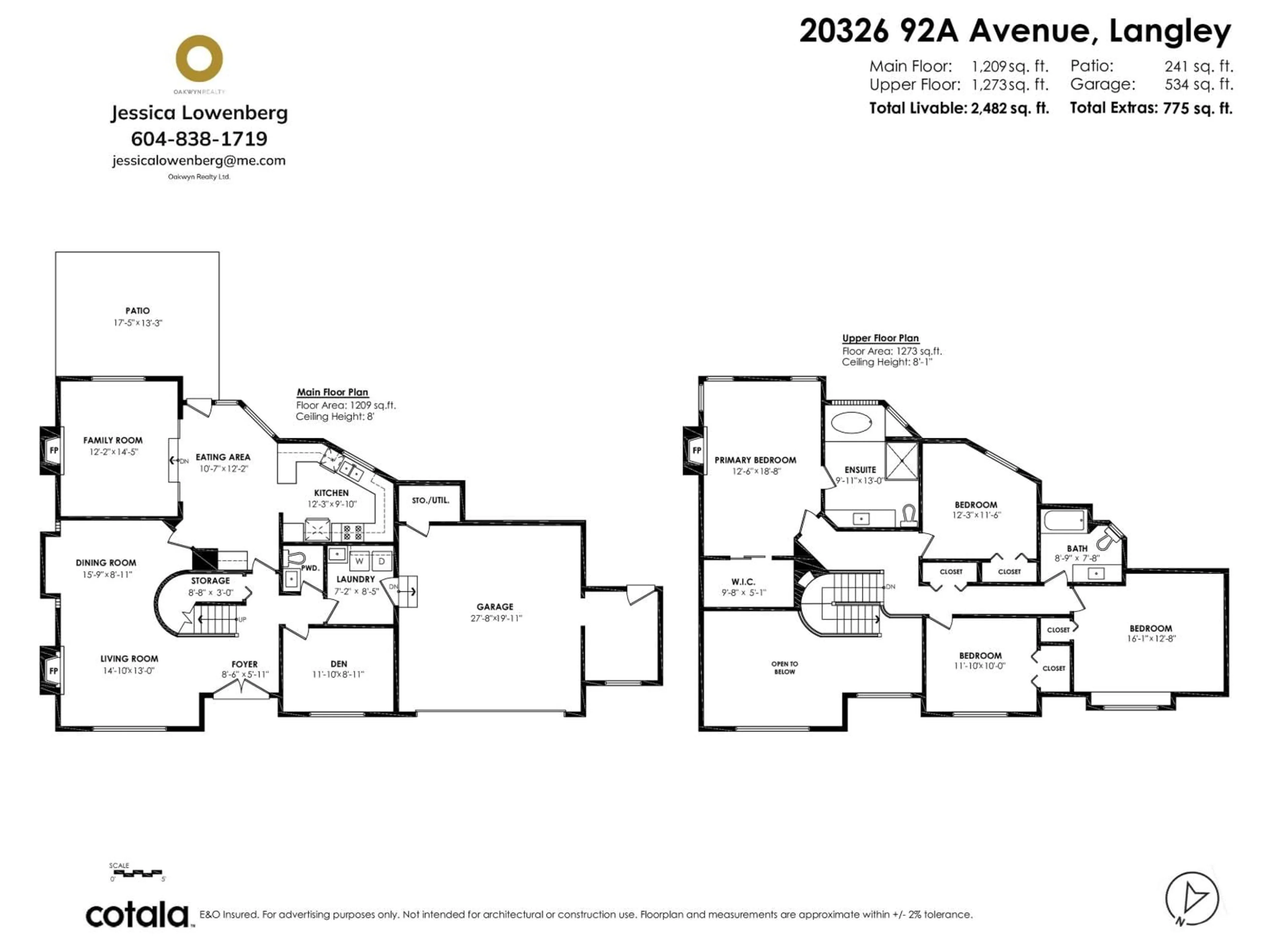 Floor plan for 20326 92A AVENUE AVENUE, Langley British Columbia V1M2M7