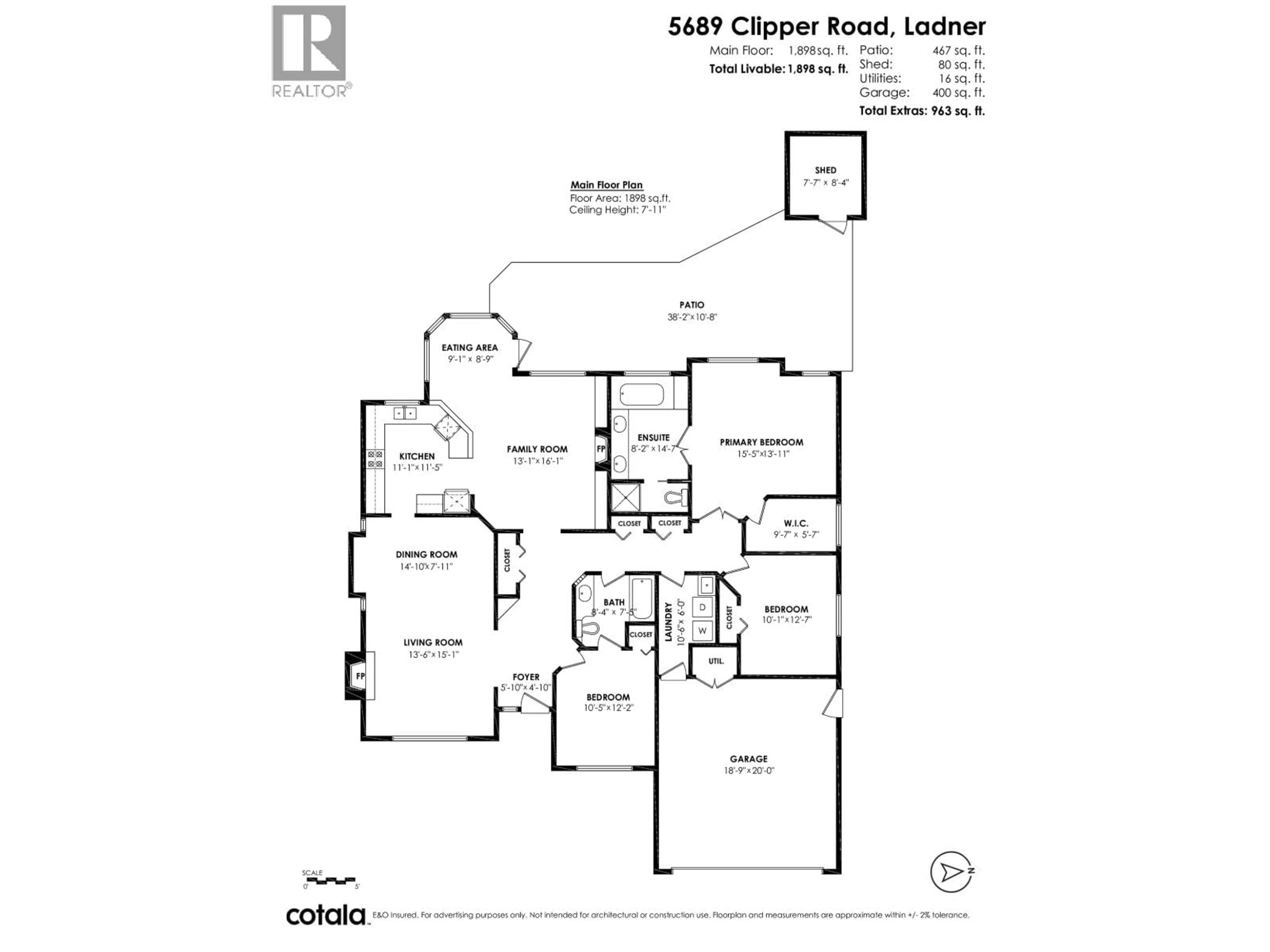 Floor plan for 5689 CLIPPER ROAD, Delta British Columbia V4K5A5