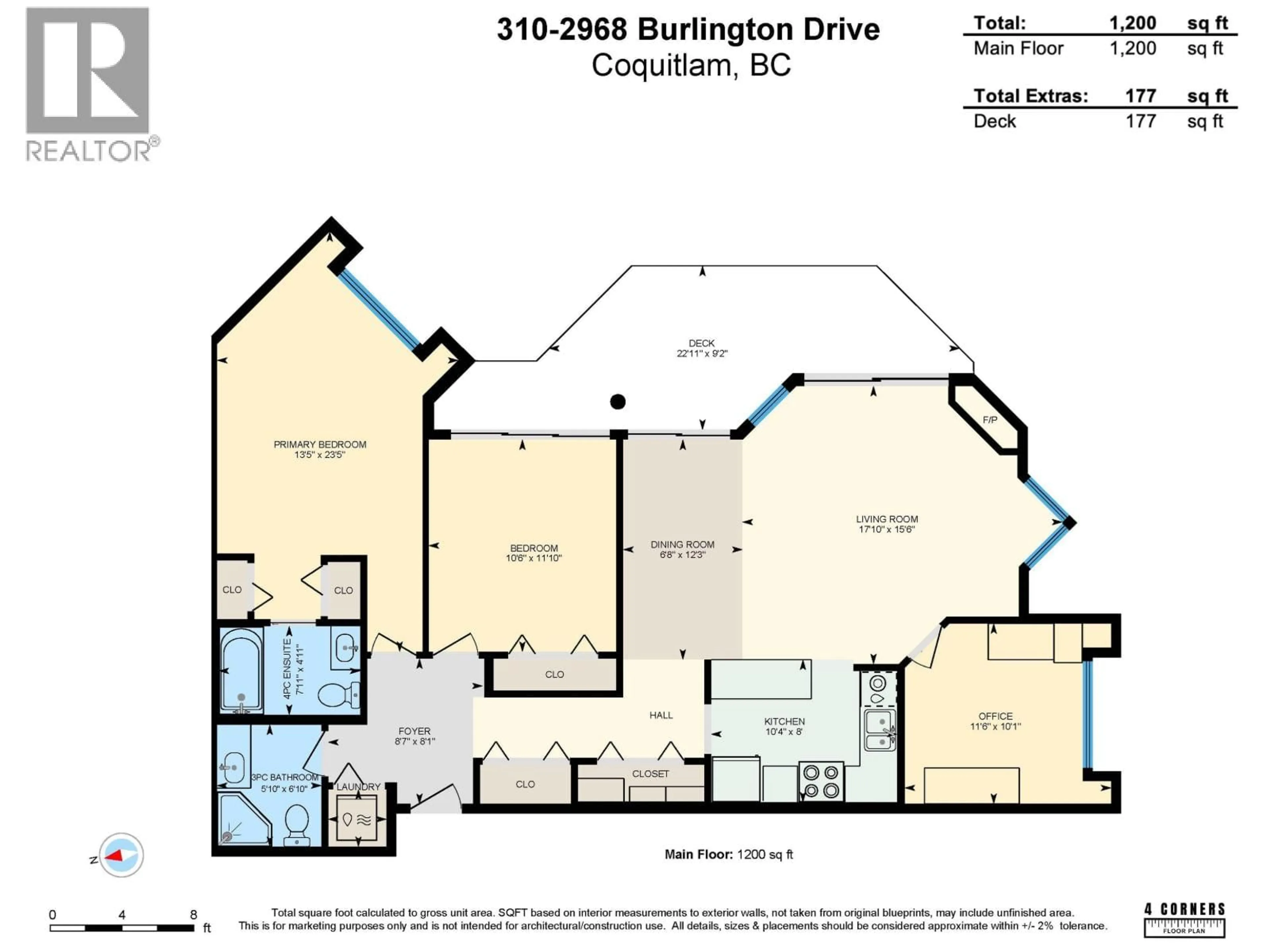Floor plan for 310 - 2968 BURLINGTON DRIVE, Coquitlam British Columbia V3B7N4