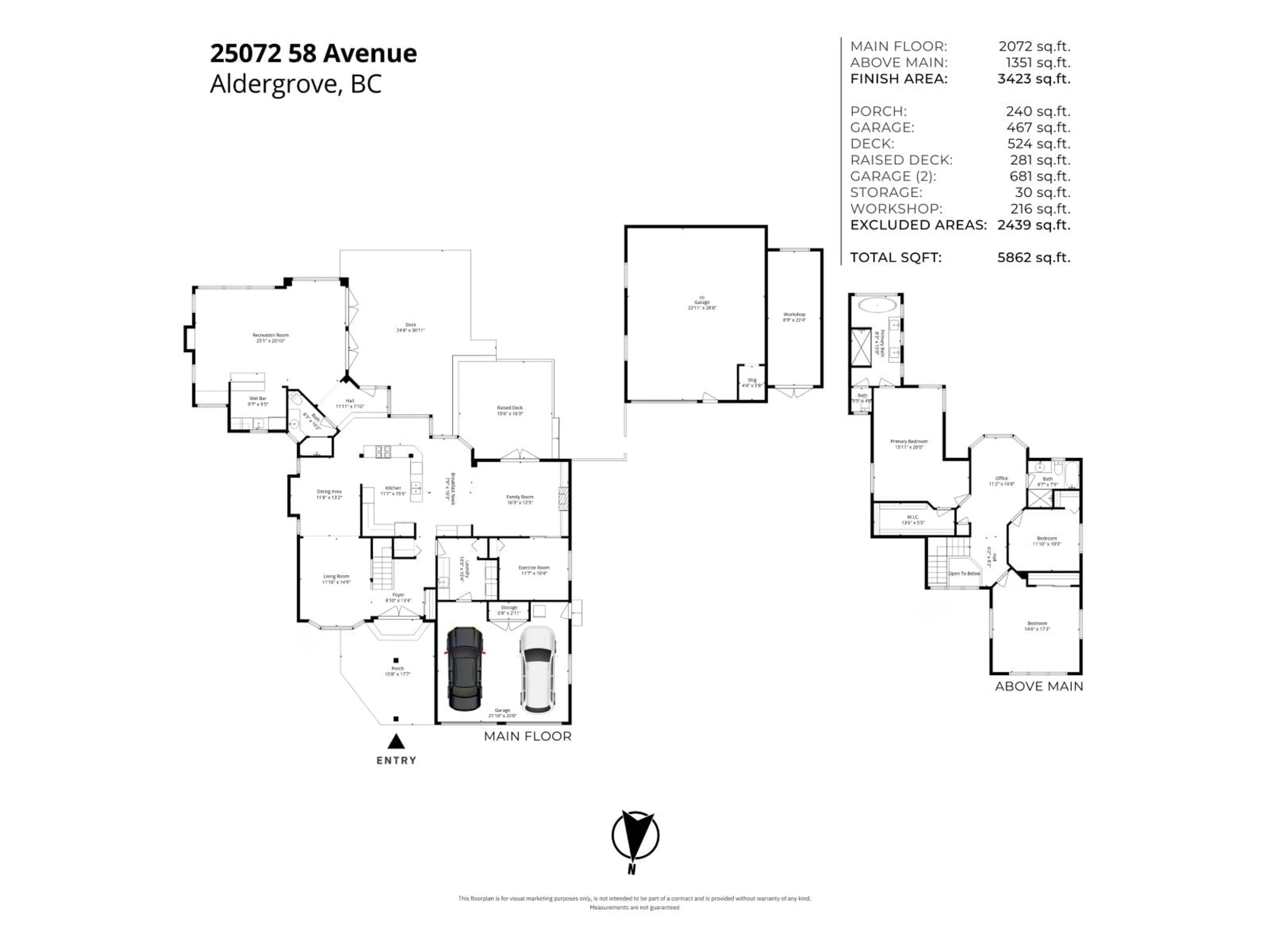 Floor plan for 25072 58 AVENUE, Langley British Columbia V4W1T5