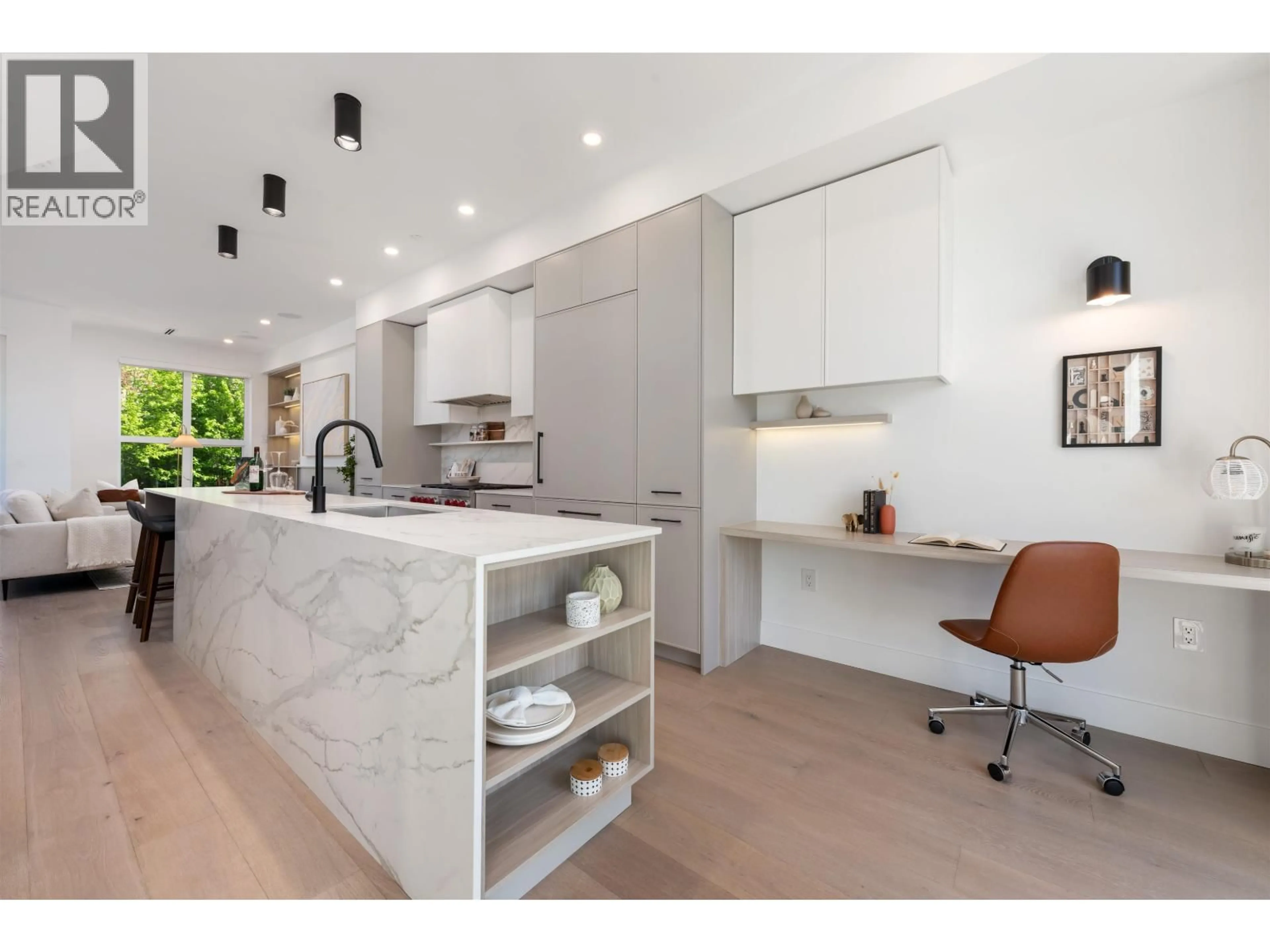 Open concept kitchen, ceramic/tile floor for 1495 52ND AVENUE, Vancouver British Columbia V6P1H6