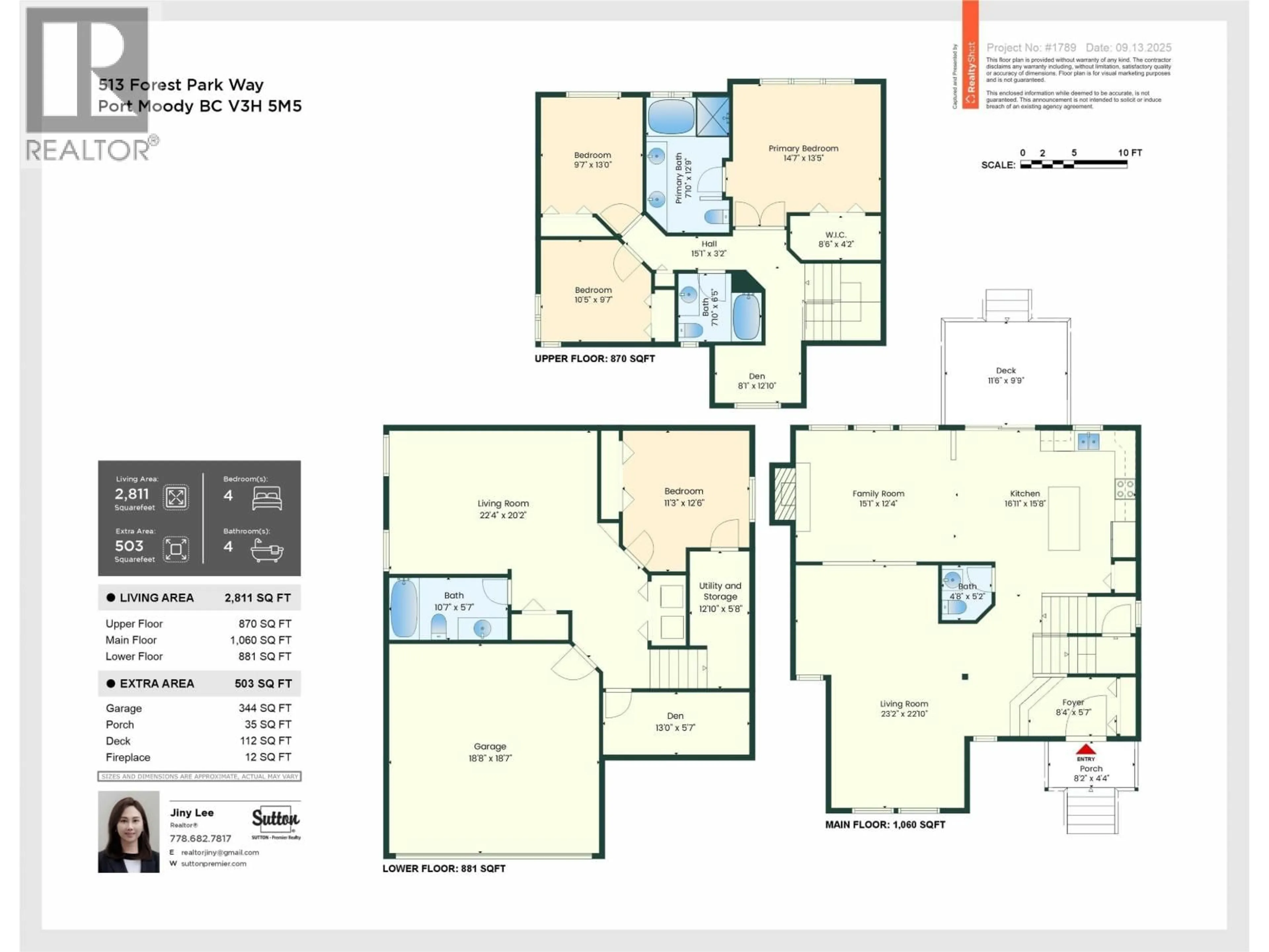 Floor plan for 513 FOREST PARKWAY, Port Moody British Columbia V3H5M5