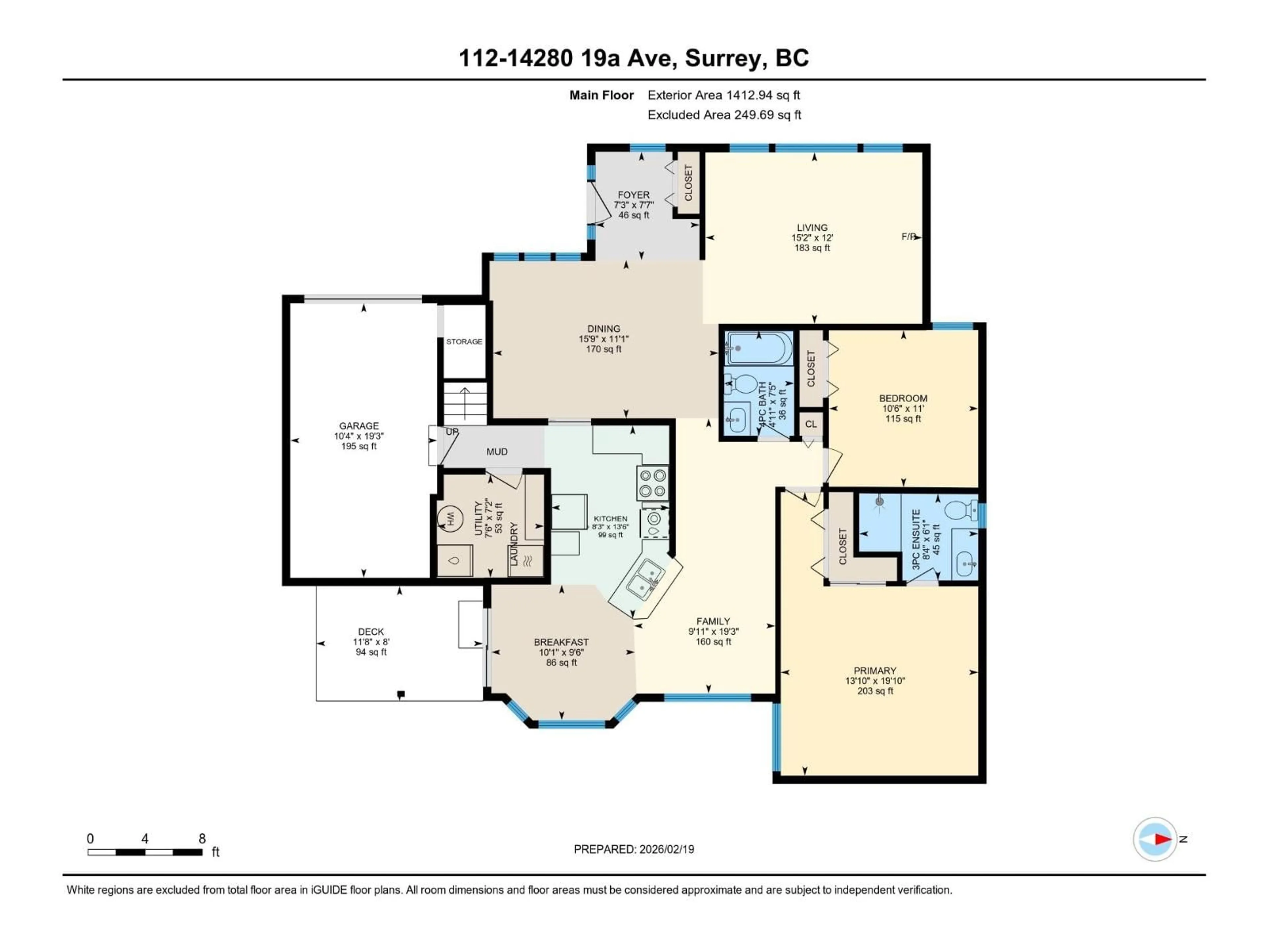Floor plan for 112 - 14280 19A AVENUE, Surrey British Columbia V4A8W3