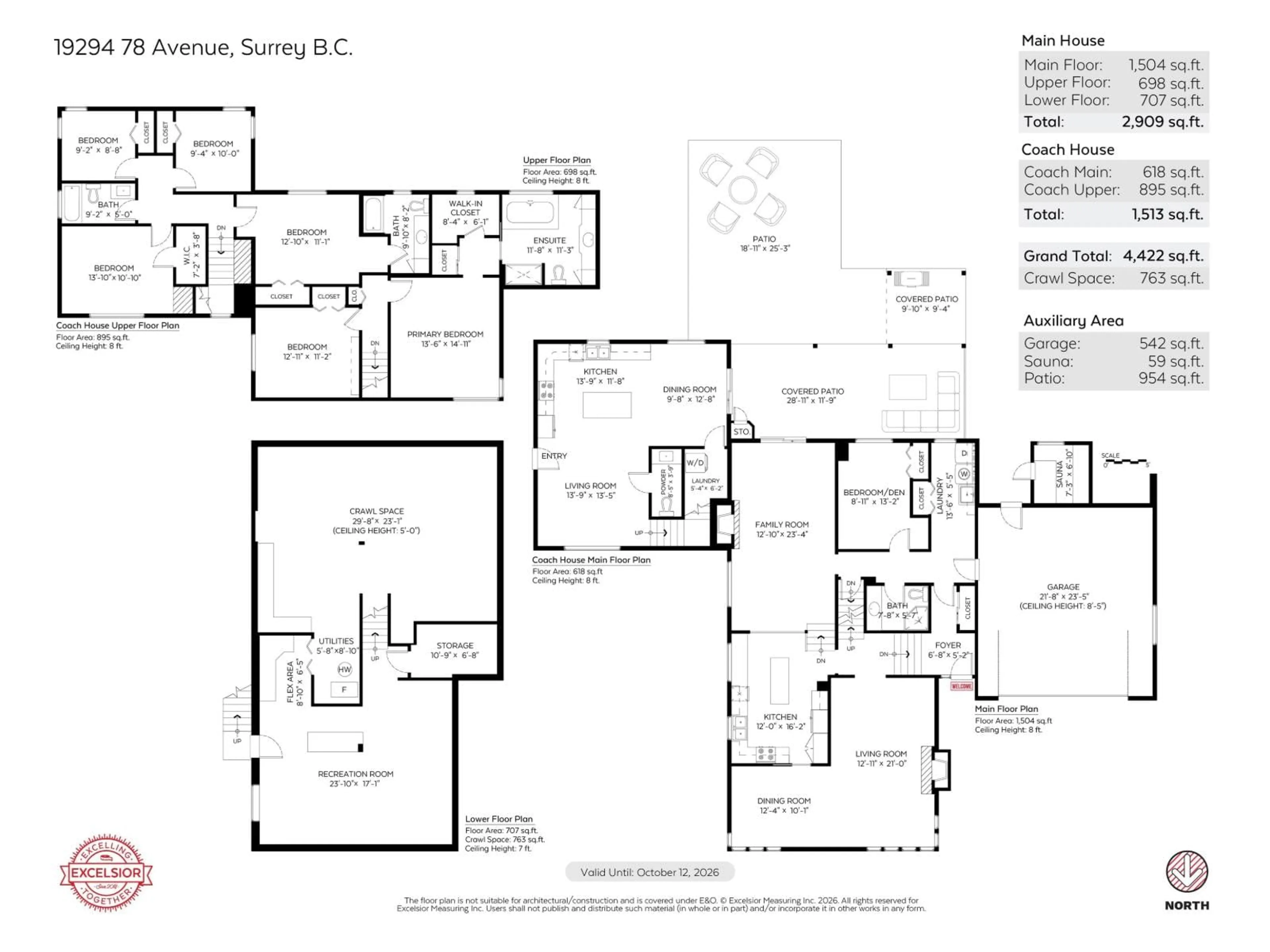 Floor plan for 19294 78 AVENUE, Surrey British Columbia V4N6C7