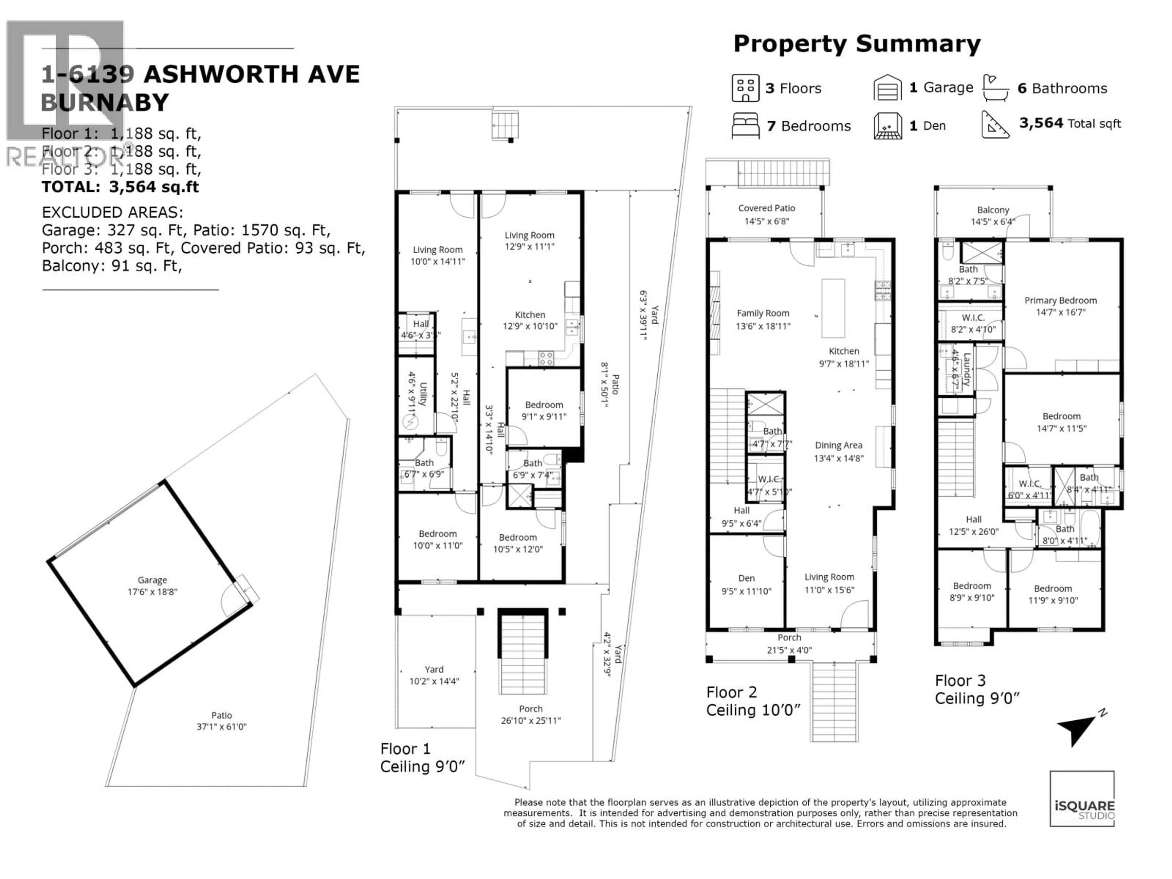 Floor plan for 1 - 6139 ASHWORTH AVENUE, Burnaby British Columbia V5E3T8