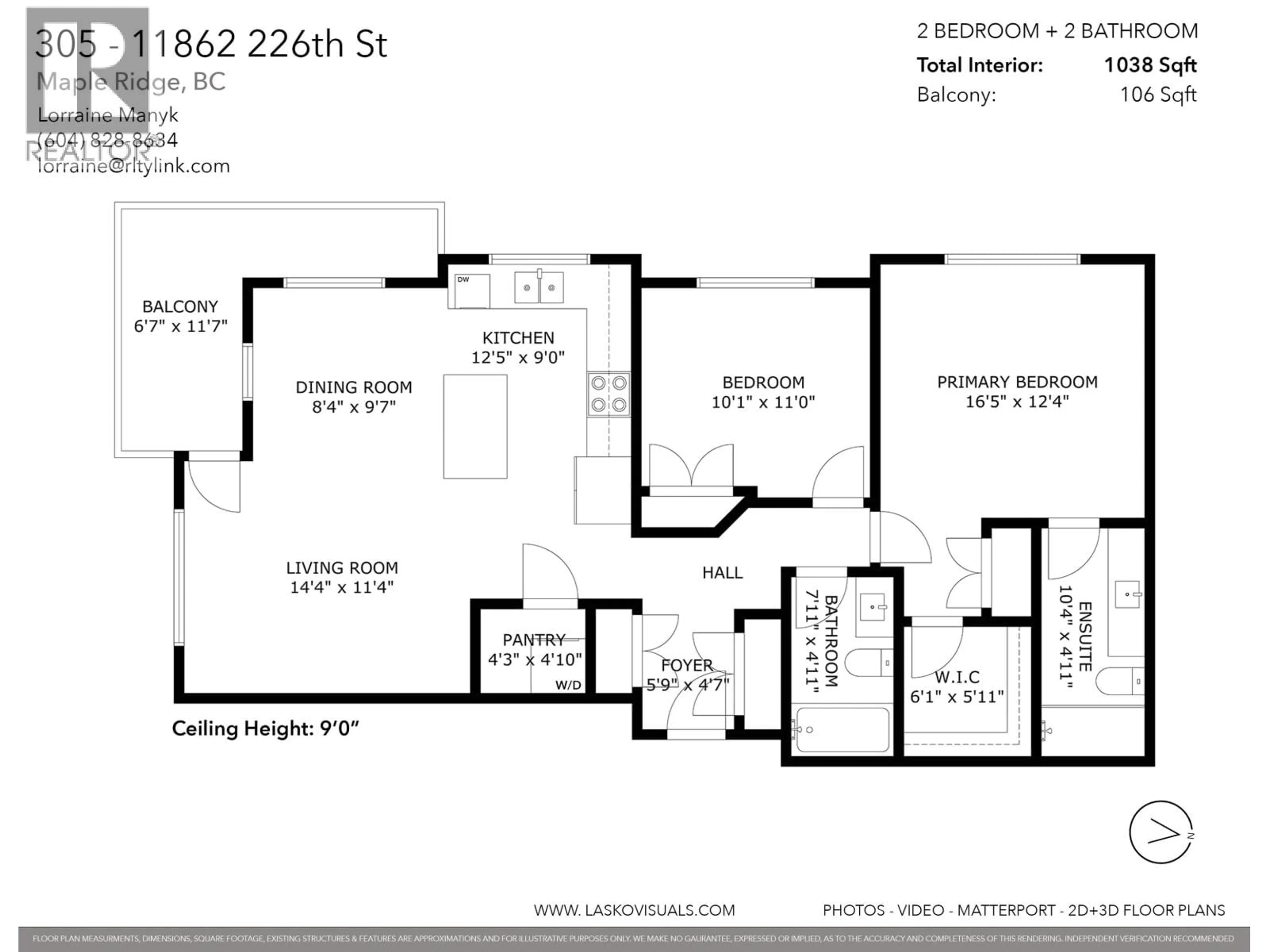 Floor plan for 305 - 11862 226 STREET, Maple Ridge British Columbia V2X9C8