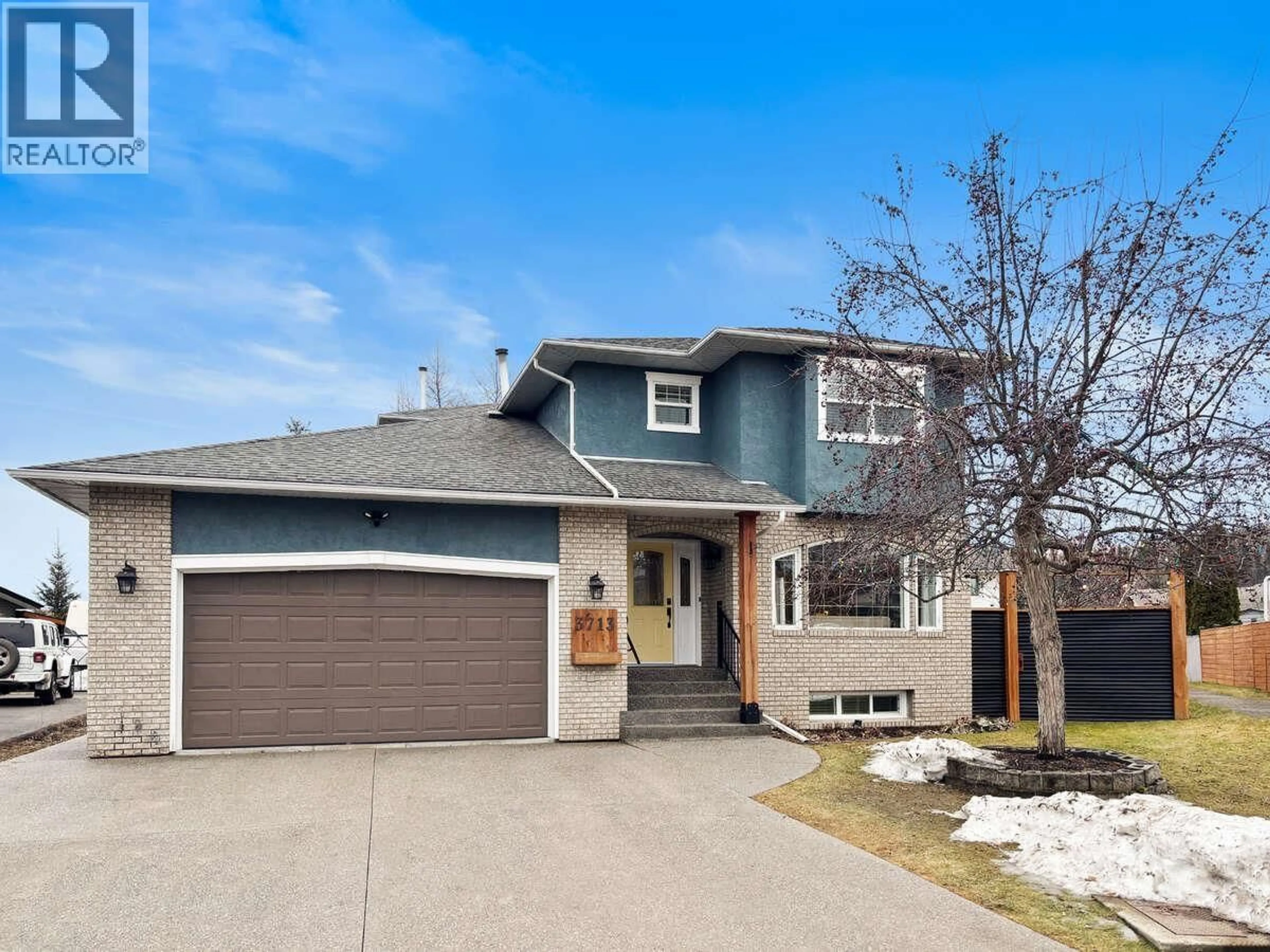 Home with vinyl exterior material, street for 3713 GOHEEN PLACE, Prince George British Columbia V2N4Z4