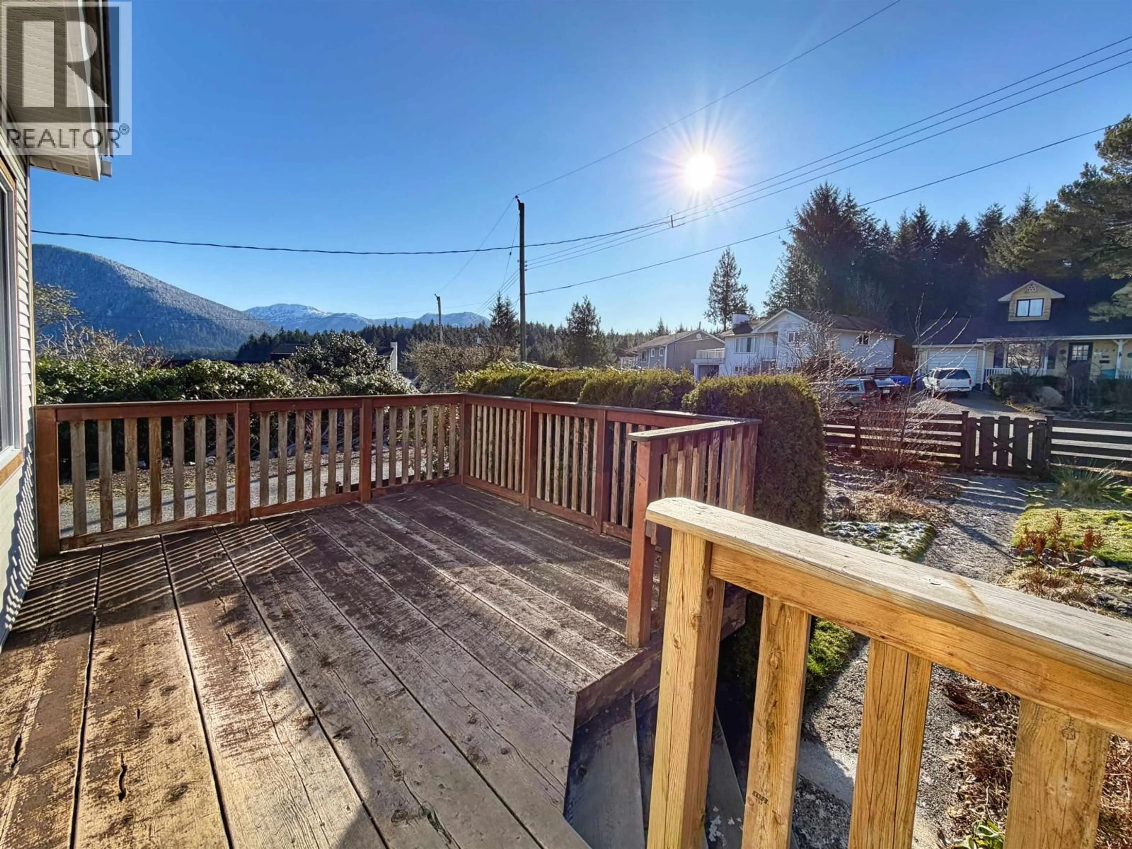 A pic from outside/outdoor area/front of a property/back of a property/a pic from drone, mountain view for 2103 SEAL COVE CIRCLE, Prince Rupert British Columbia V8J2G4