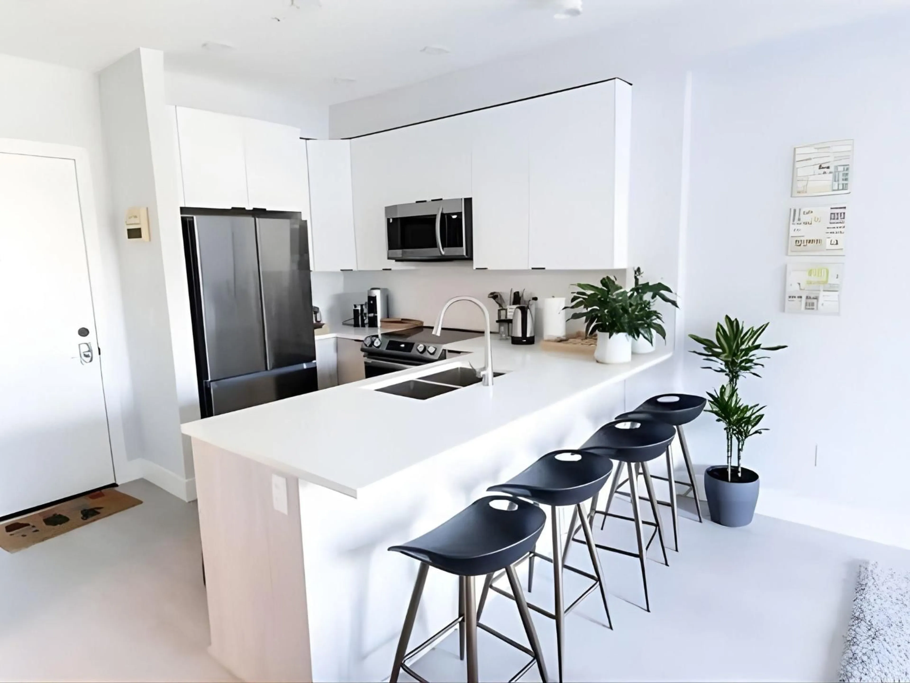 Contemporary kitchen, ceramic/tile floor for 302 - 19825 54 AVENUE, Langley British Columbia V3A0P6