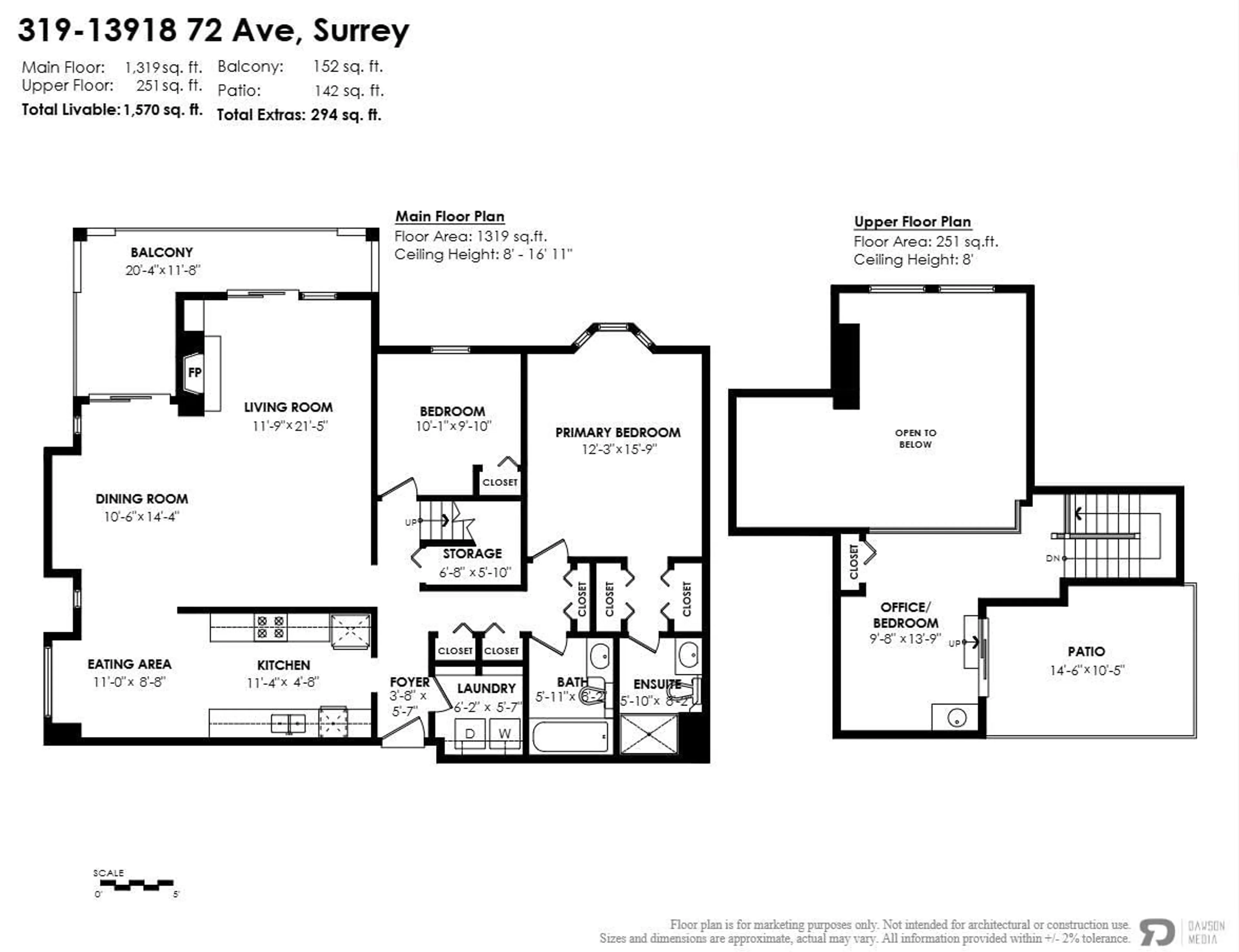 Floor plan for 319 - 13918 72 AVENUE, Surrey British Columbia V3W0T4