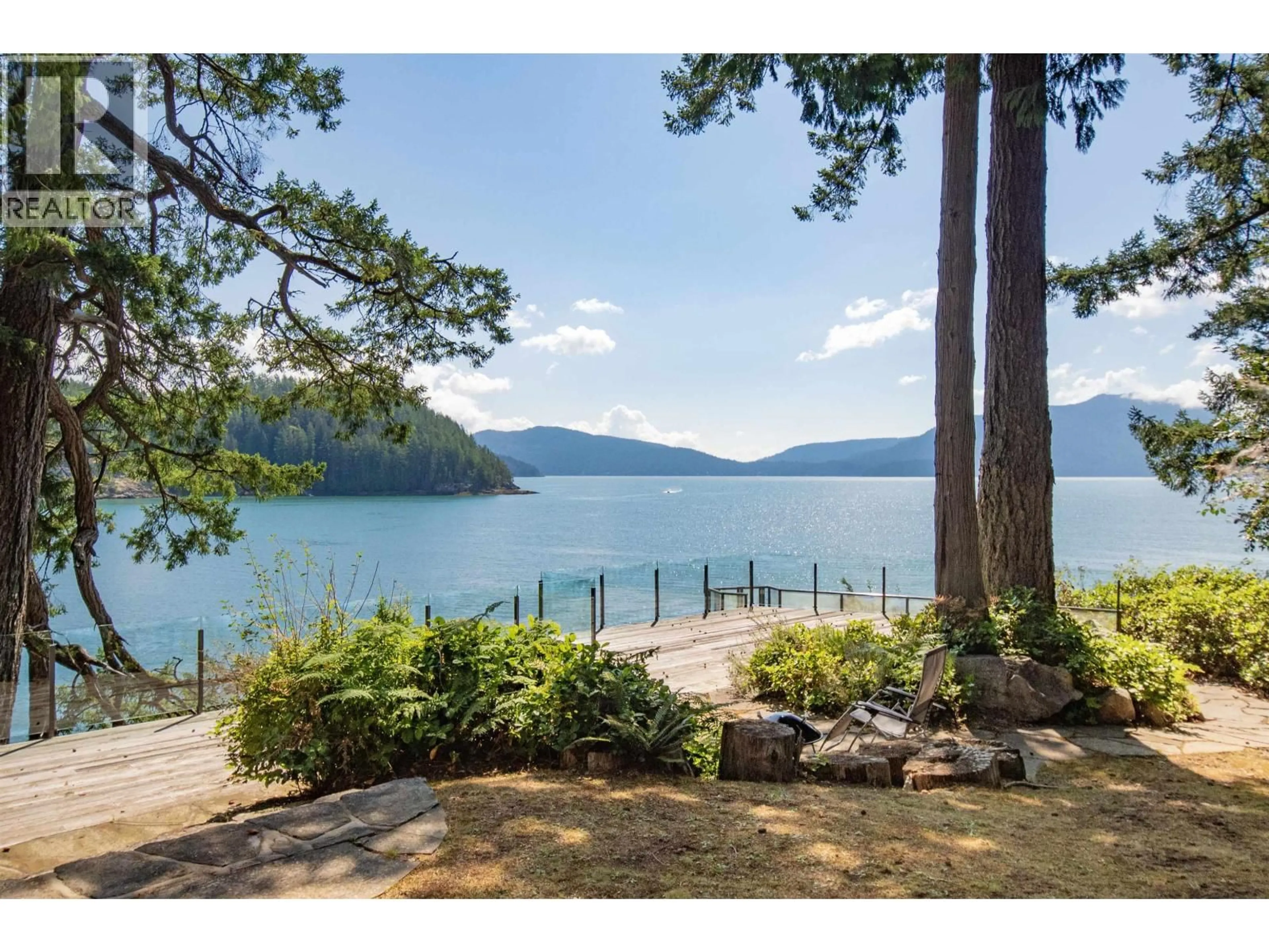 Patio, water/lake/river/ocean view for 1010 TAKI-TE-SI ROAD, Gambier Island British Columbia V0N1V0