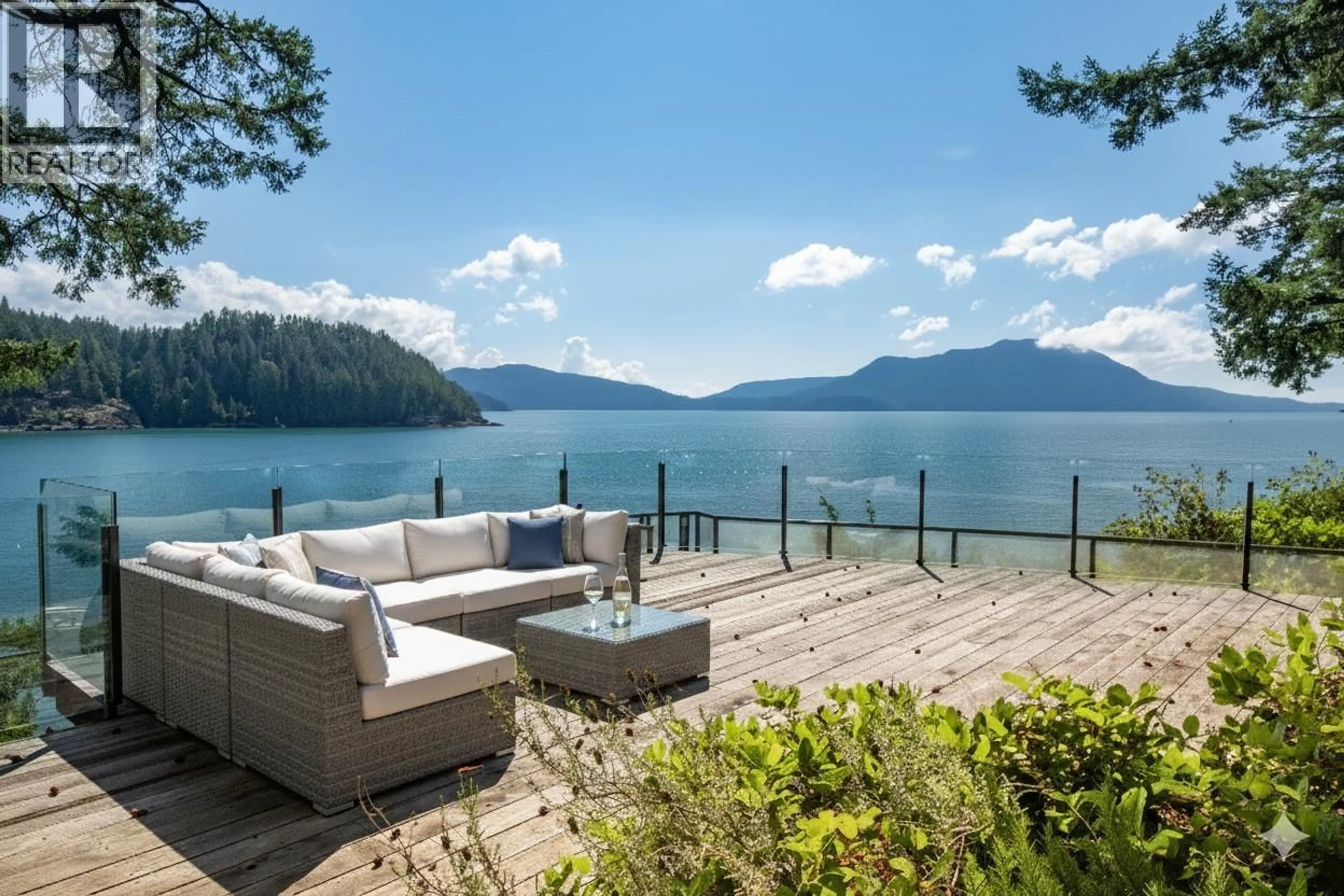 Patio, water/lake/river/ocean view for 1010 TAKI-TE-SI ROAD, Gambier Island British Columbia V0N1V0