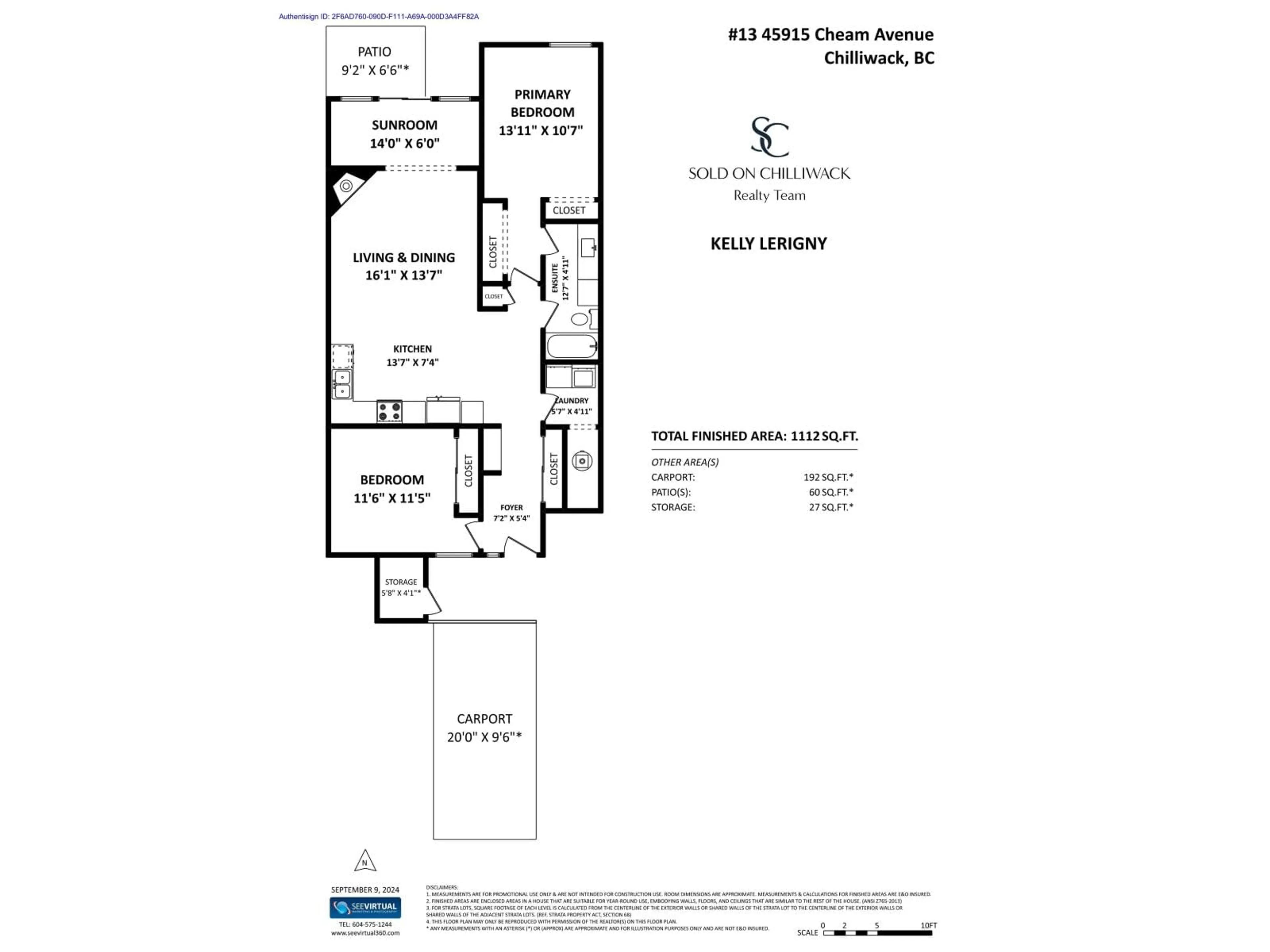 Floor plan for 13 - 45915 CHEAM AVENUE, Chilliwack British Columbia V2P1N7