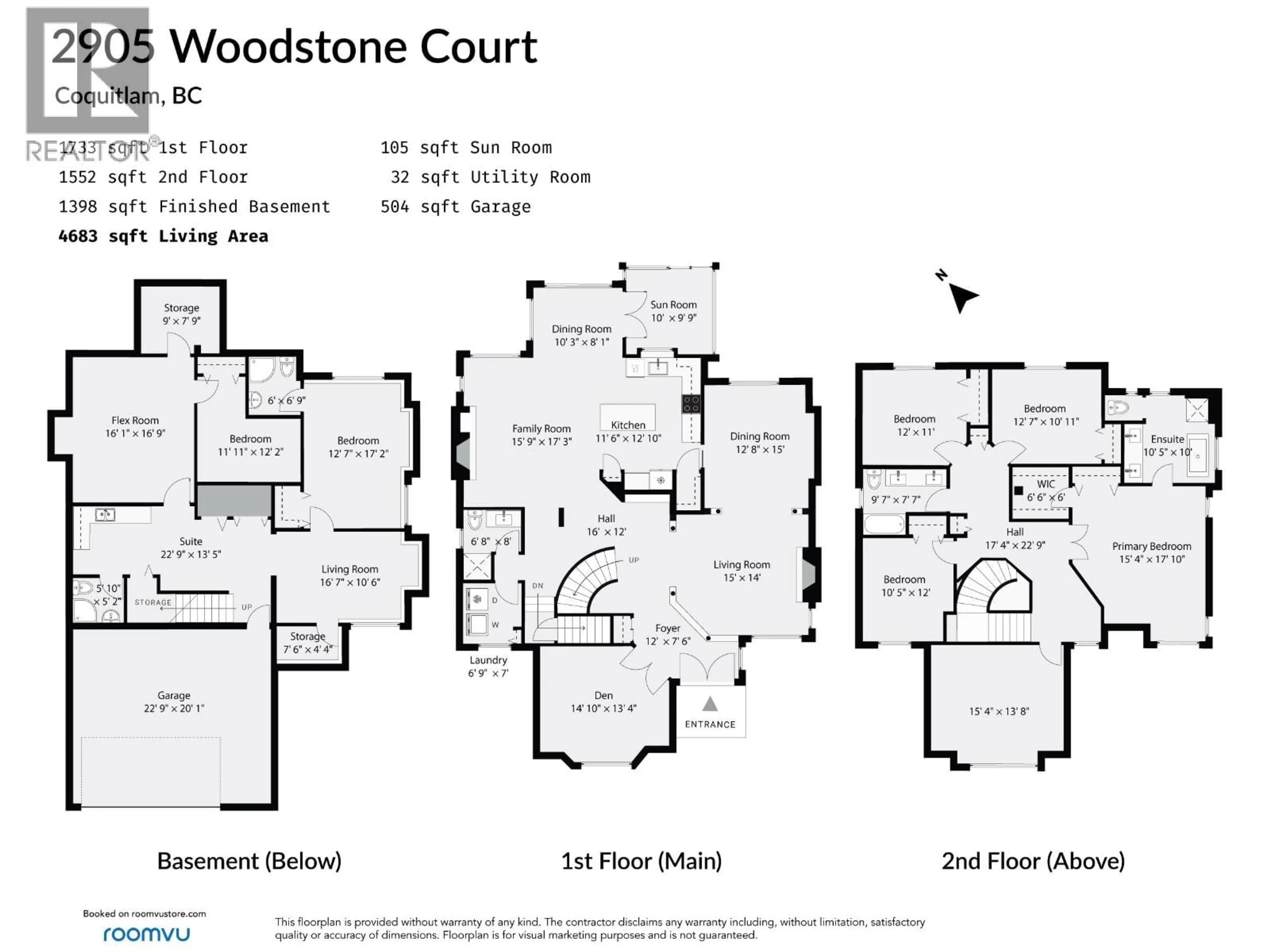 Floor plan for 2905 WOODSTONE COURT, Coquitlam British Columbia V3E2S1
