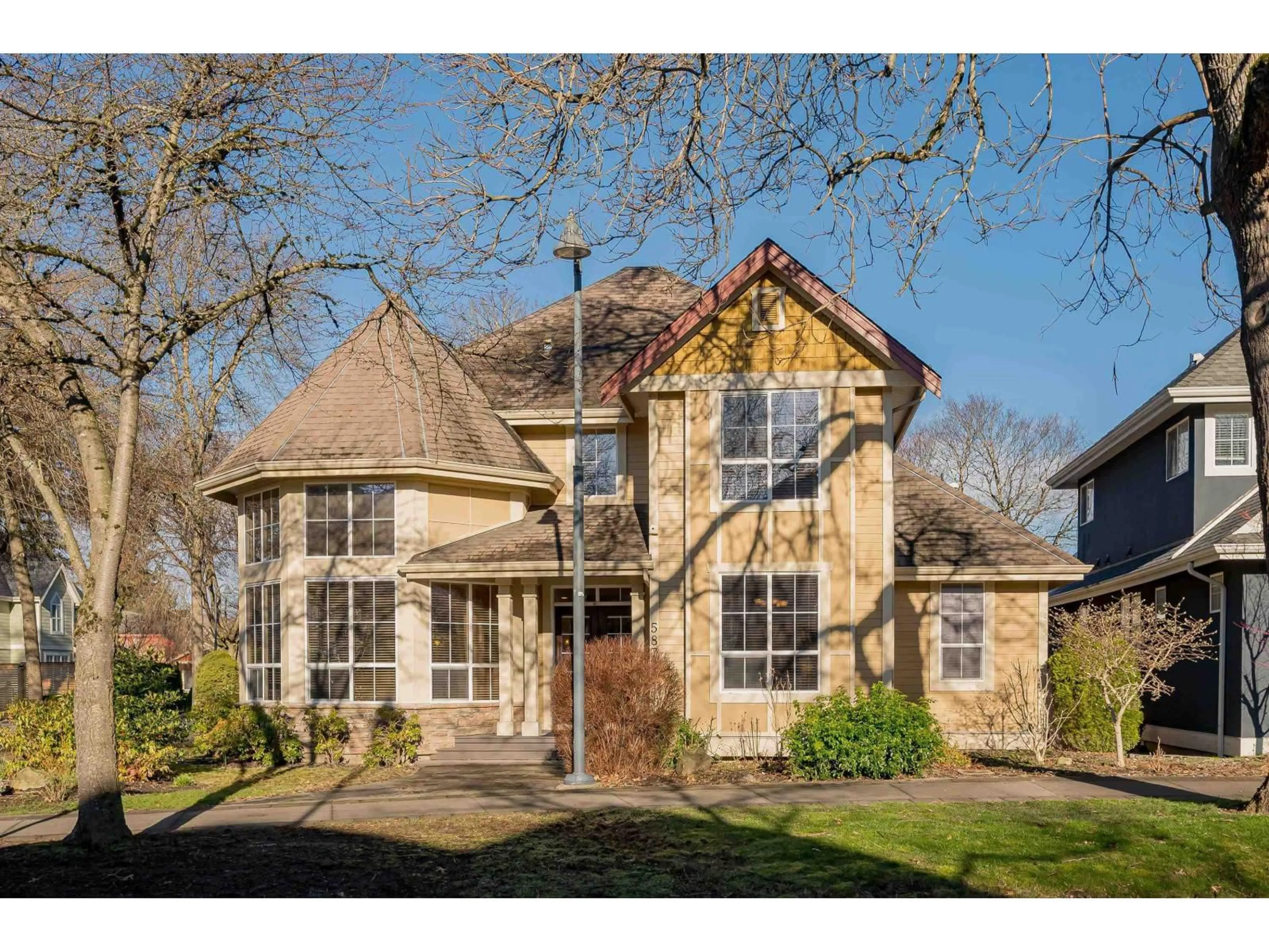 Home with brick exterior material, street for 5877 GARRISON BOULEVARD, Chilliwack British Columbia V2R5X8