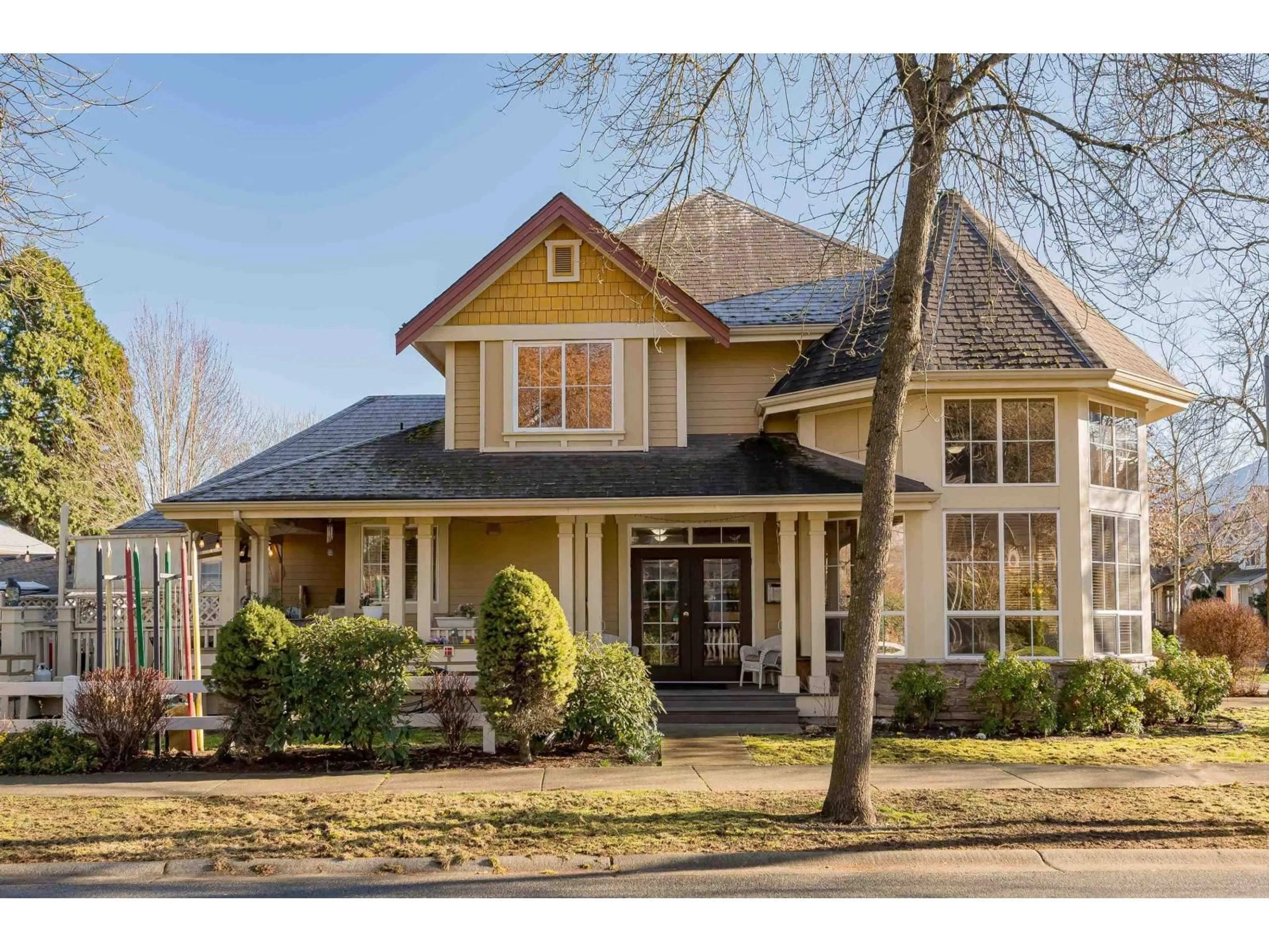 Home with brick exterior material, street for 5877 GARRISON BOULEVARD, Chilliwack British Columbia V2R5X8