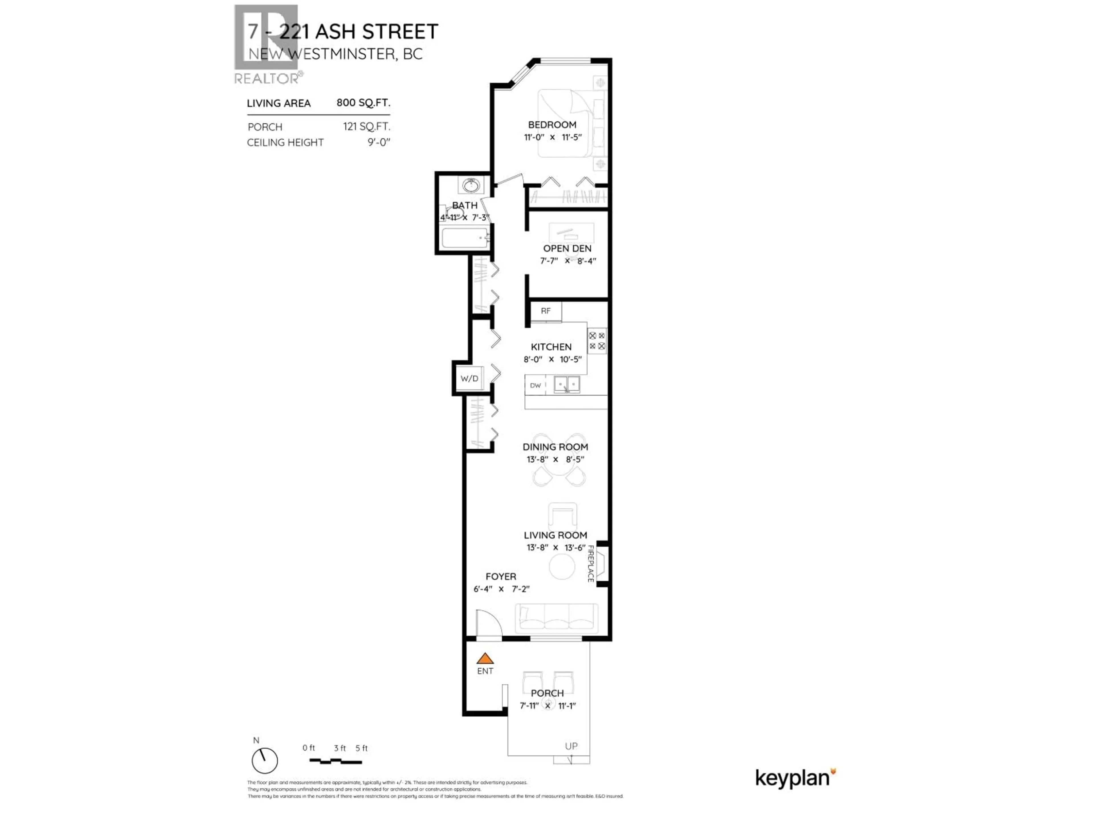 Floor plan for 7 - 221 ASH STREET, New Westminster British Columbia V3M3M5