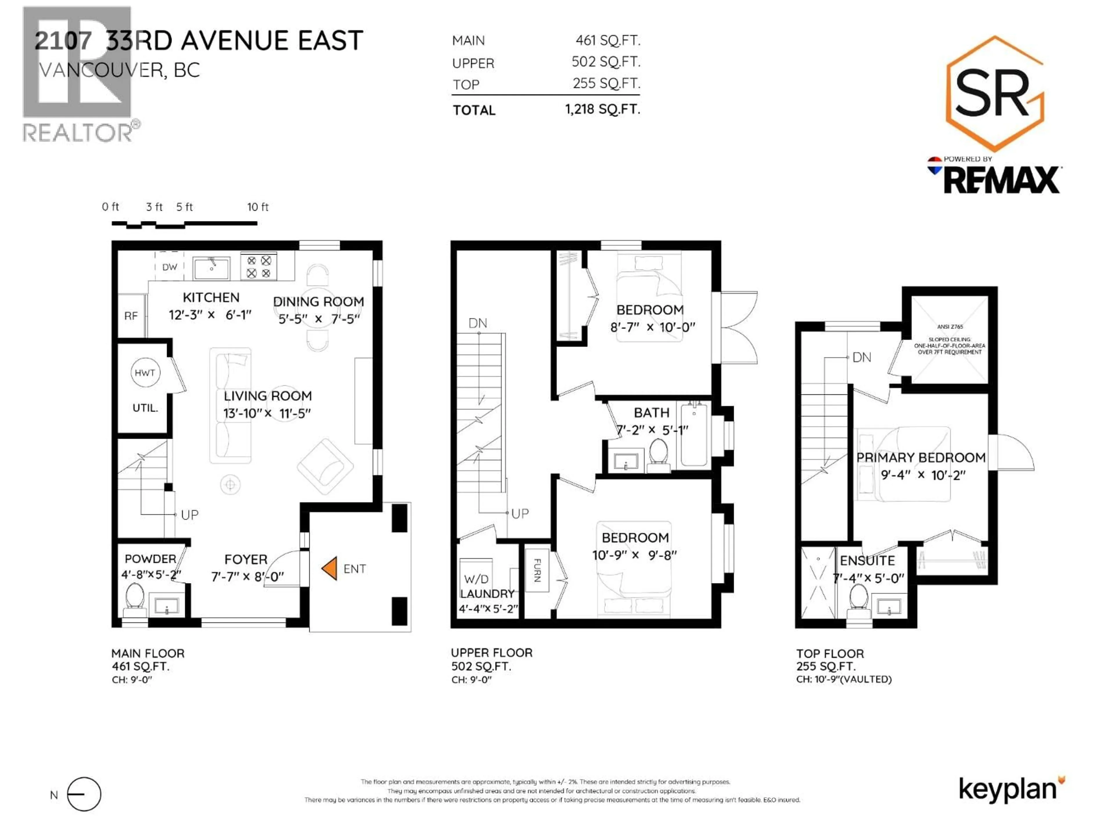 Floor plan for 2107 33RD AVENUE, Vancouver British Columbia V5N3E9