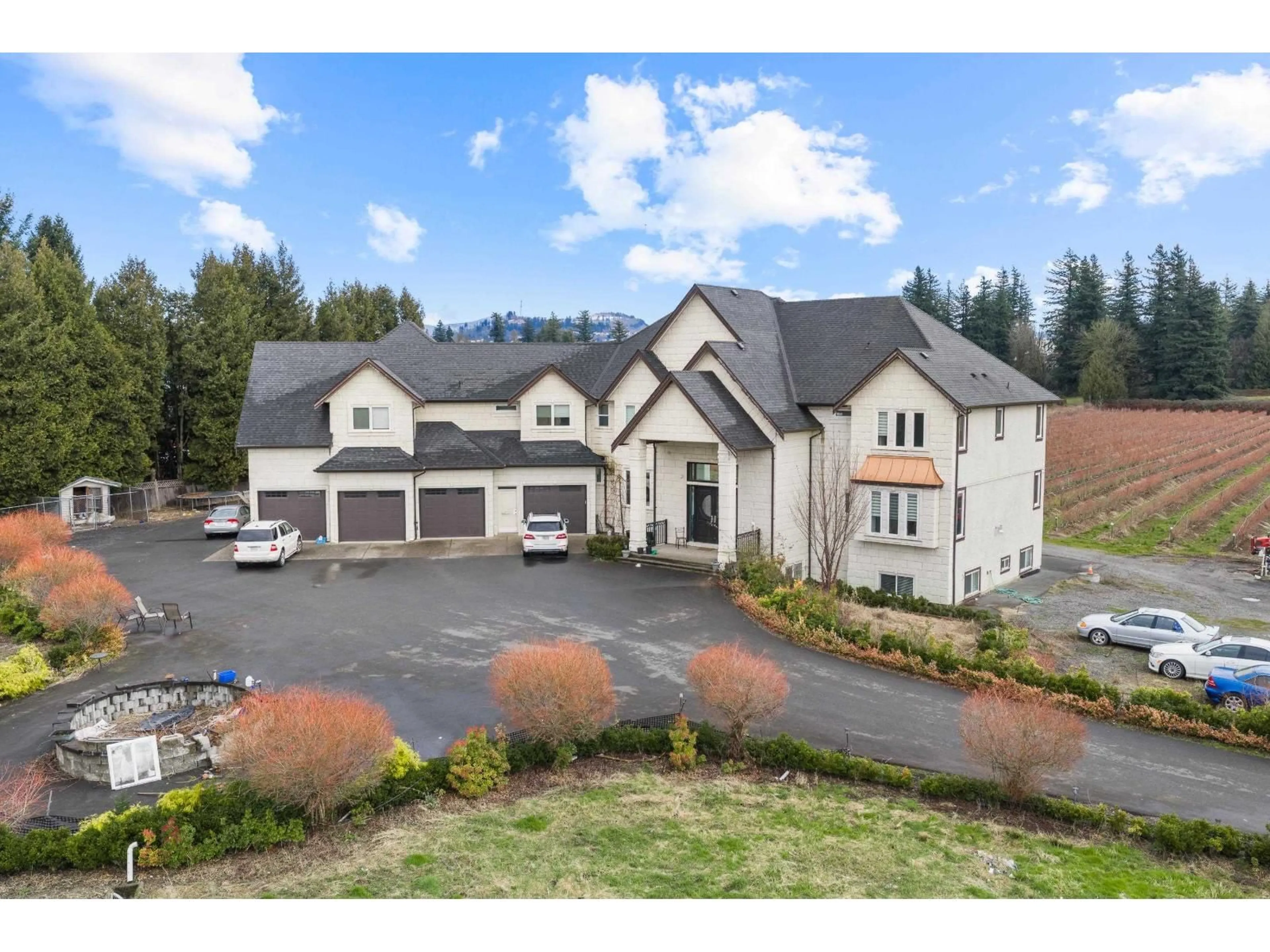 A pic from outside/outdoor area/front of a property/back of a property/a pic from drone, mountain view for 1264 MCCALLUM ROAD, Abbotsford British Columbia V2S8A3