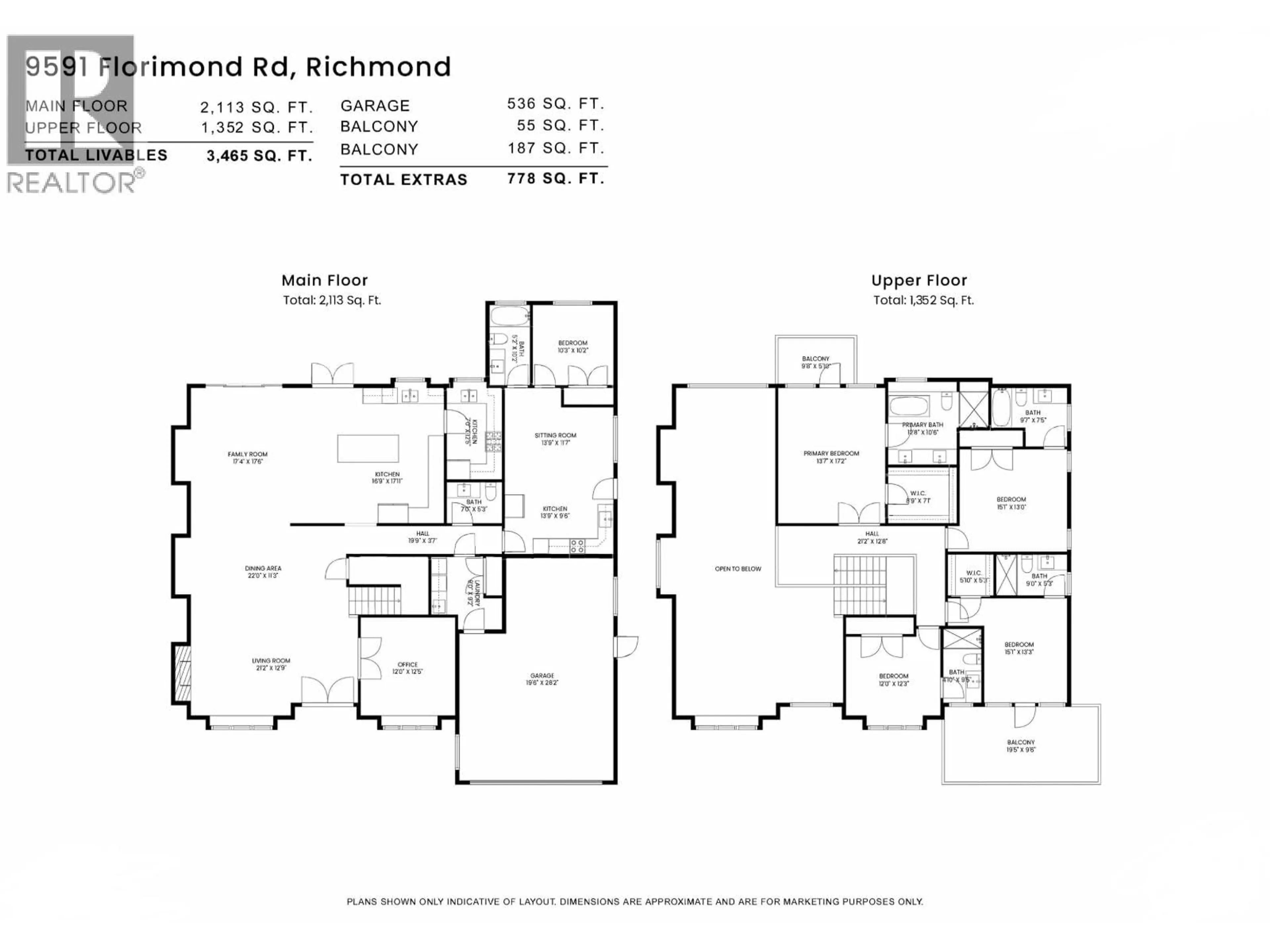 Floor plan for 9591 FLORIMOND ROAD, Richmond British Columbia V7E1M2