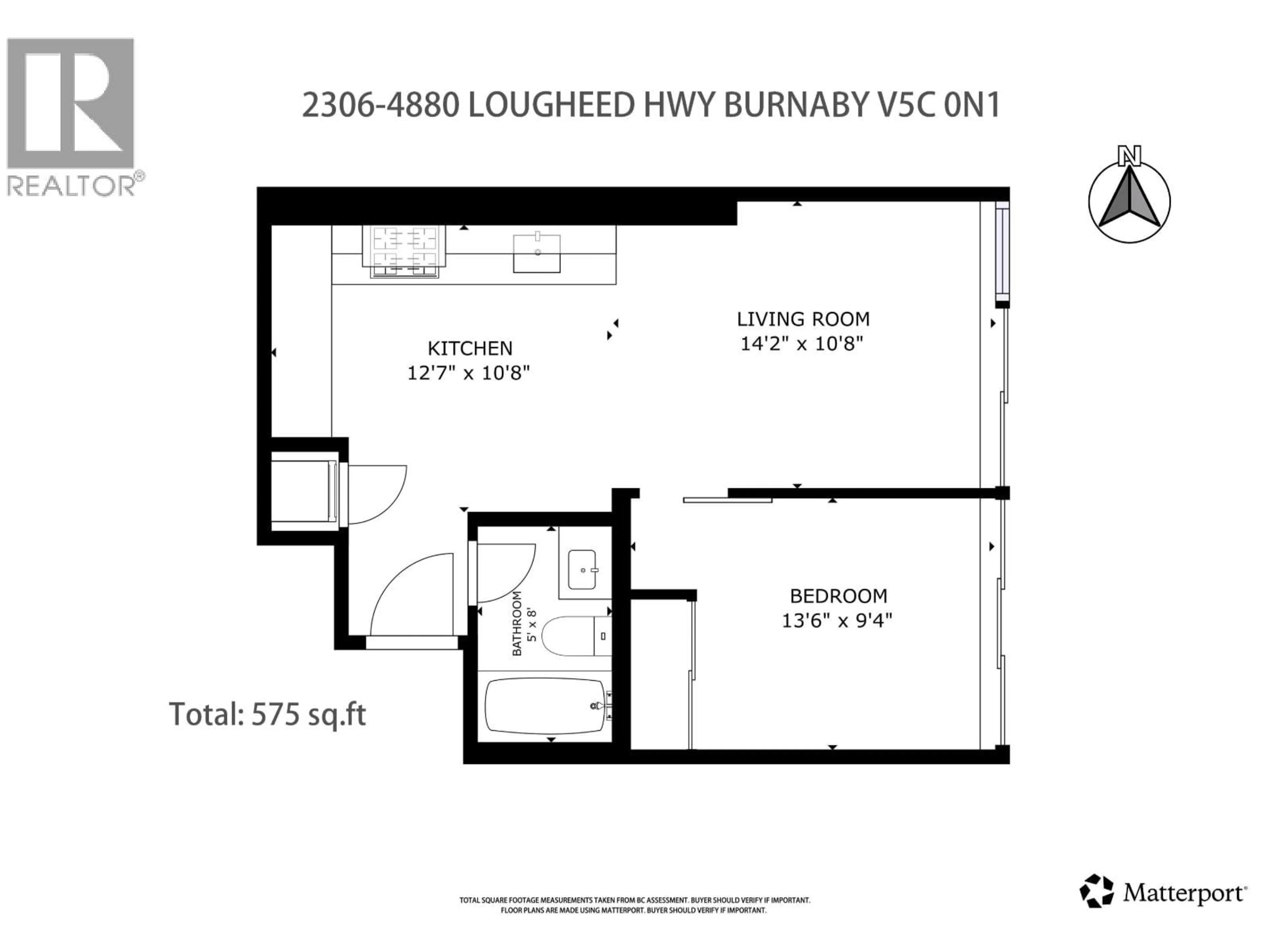 Floor plan for 2306 - 4880 LOUGHEED HIGHWAY, Burnaby British Columbia V5C0N1
