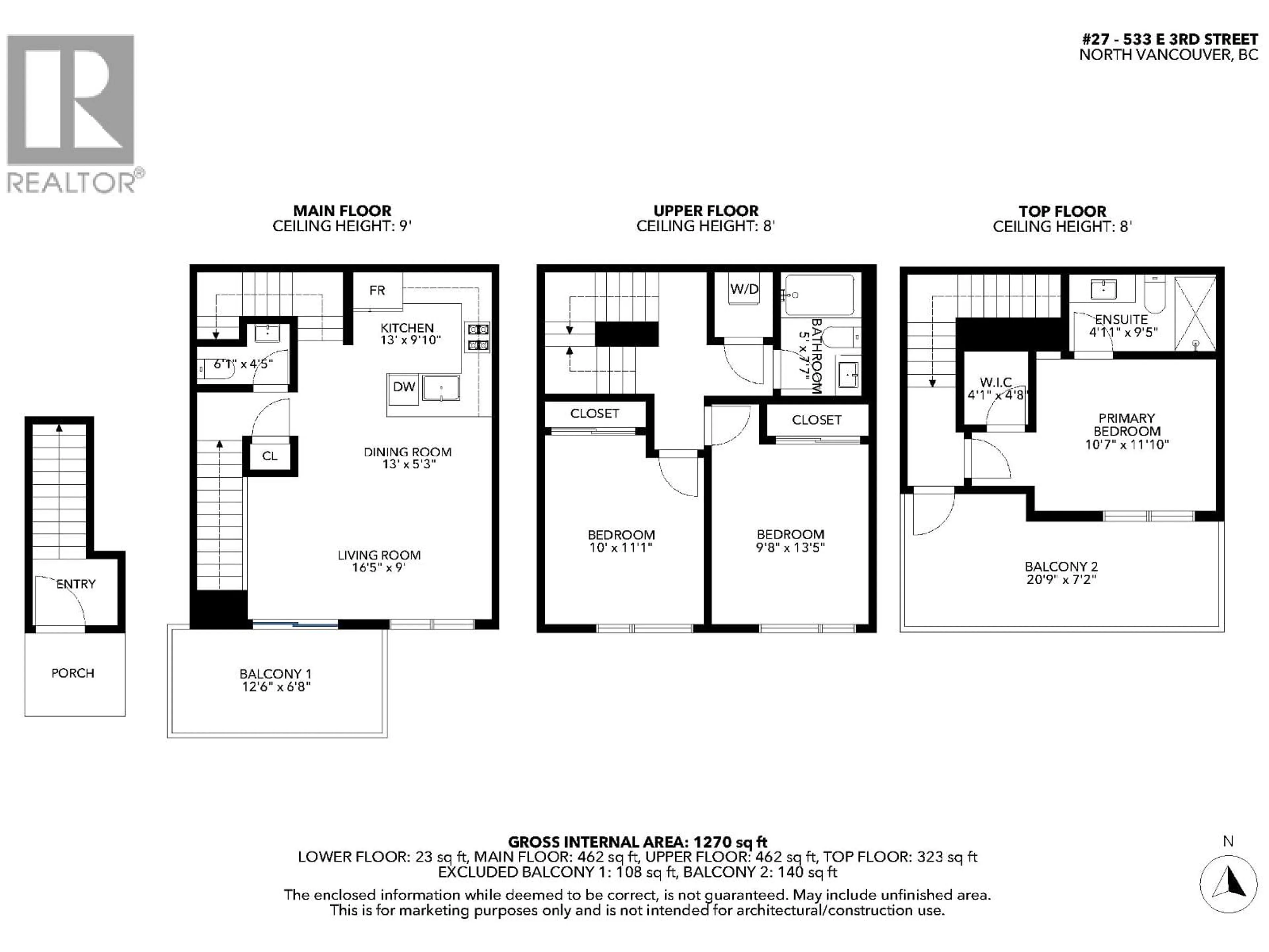 Floor plan for 27 - 533 3RD STREET, North Vancouver British Columbia V7L1G4