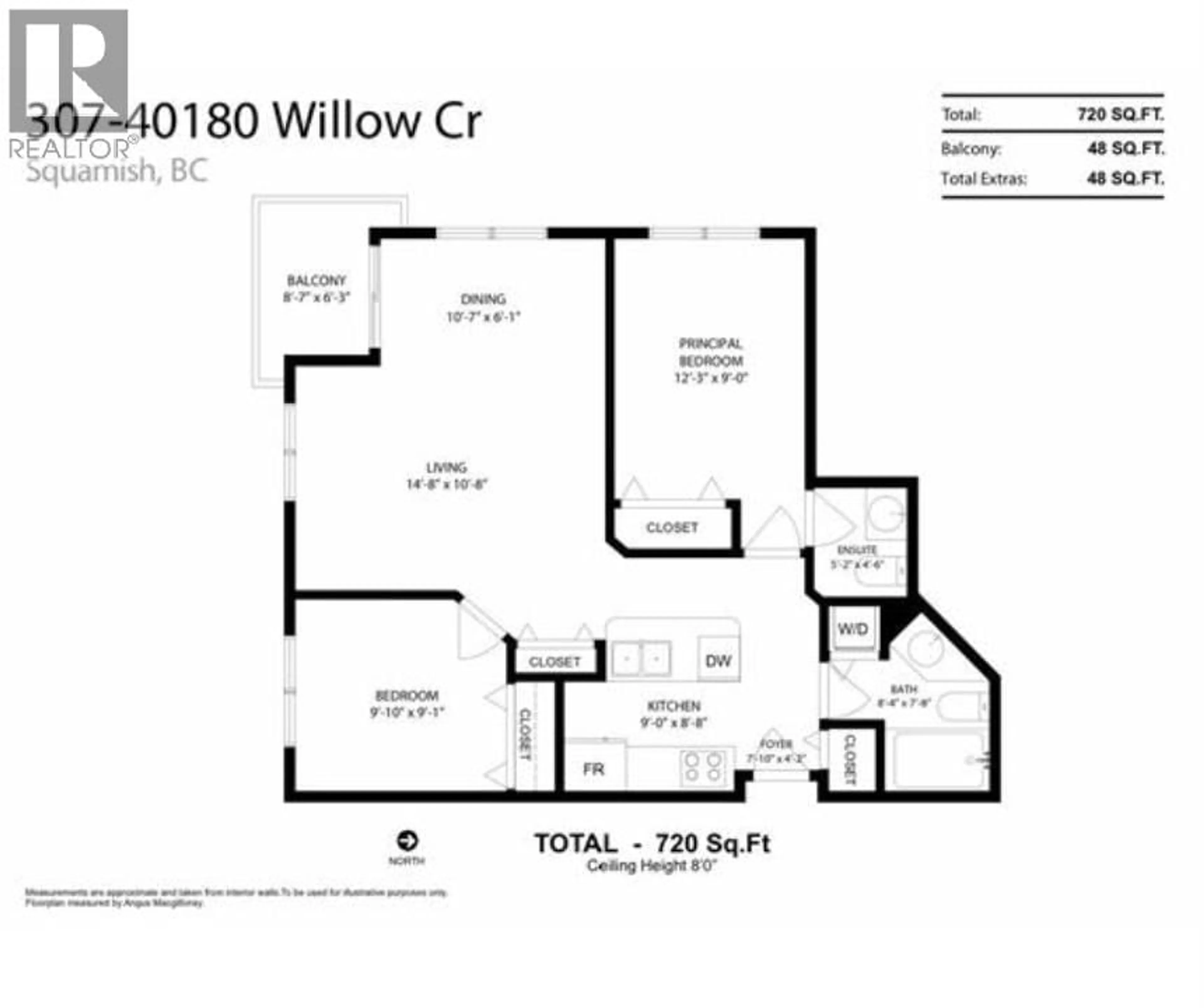 Floor plan for E307 - 40180 WILLOW CRESCENT, Squamish British Columbia V8B0M3