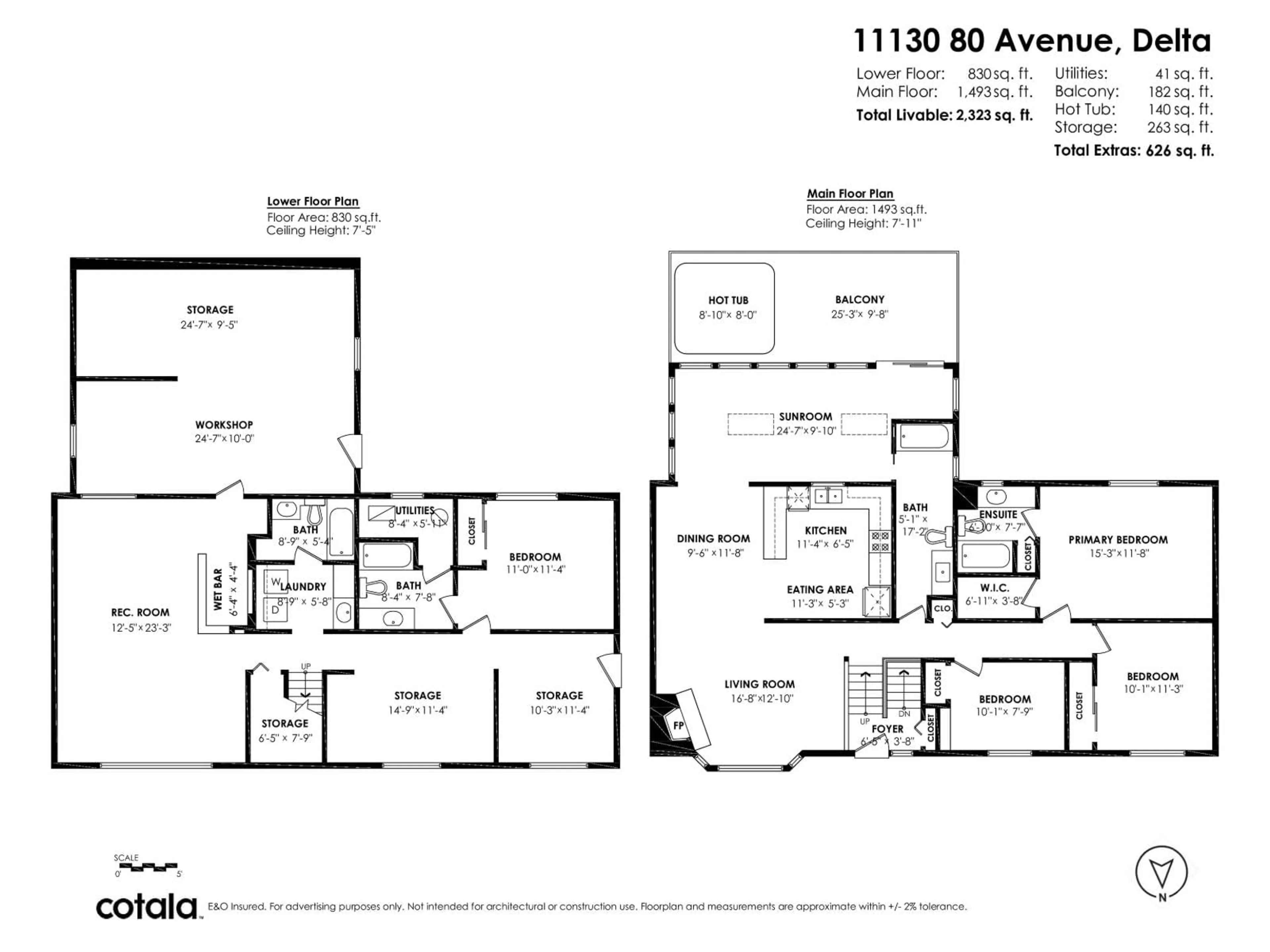 Floor plan for 11130 80 AVENUE, Delta British Columbia V4C1W7
