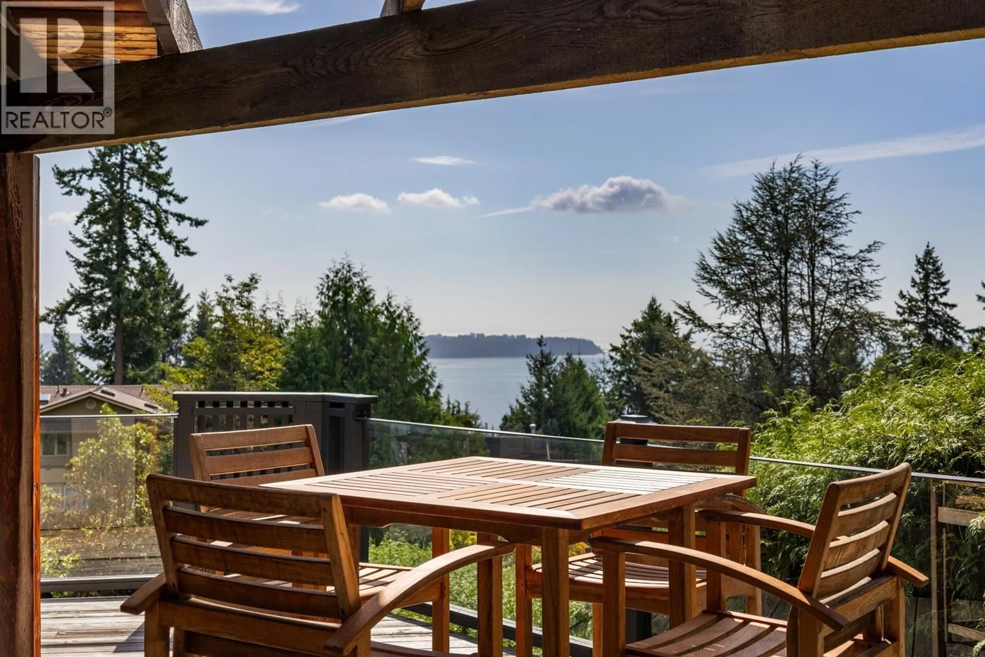 Patio, water/lake/river/ocean view for 4615 WOODGREEN DRIVE, West Vancouver British Columbia V7S2V4