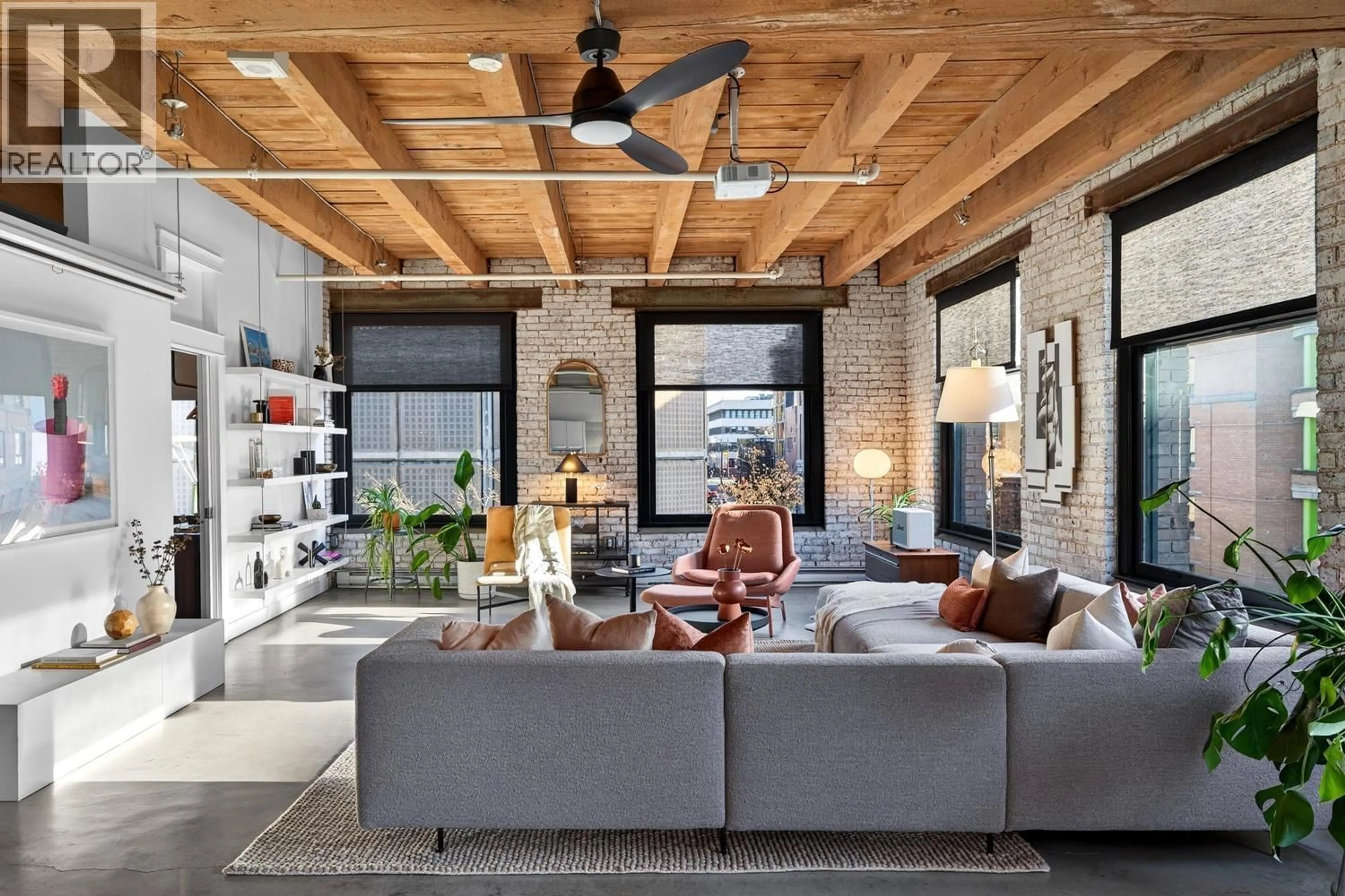 Living room with furniture, cement floor for 55 CORDOVA STREET, Vancouver British Columbia V6A0A5