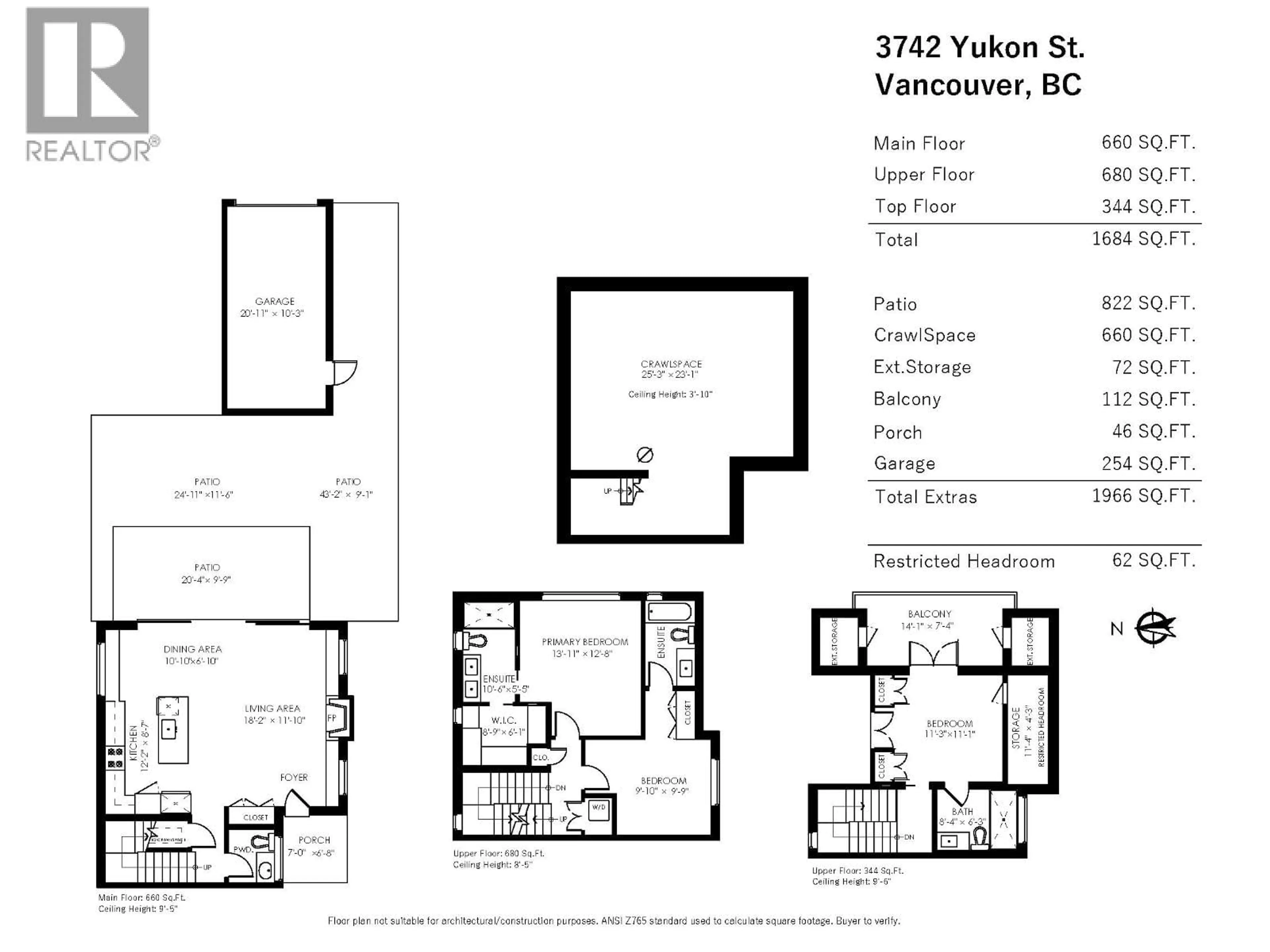 Floor plan for 3742 YUKON STREET, Vancouver British Columbia V5Y2E5