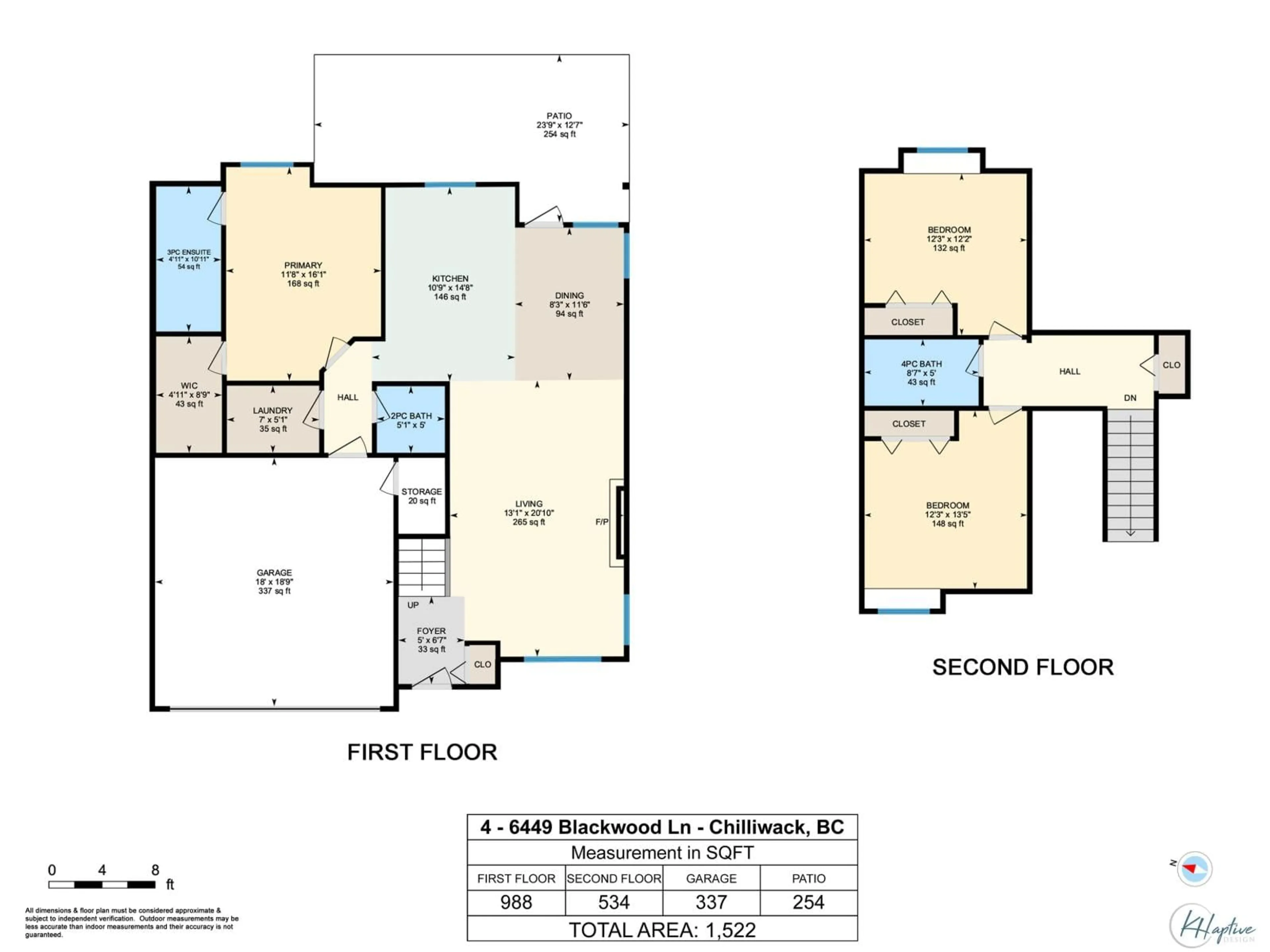 Floor plan for 4 - 6449 BLACKWOOD LANE, Chilliwack British Columbia V2R5X5