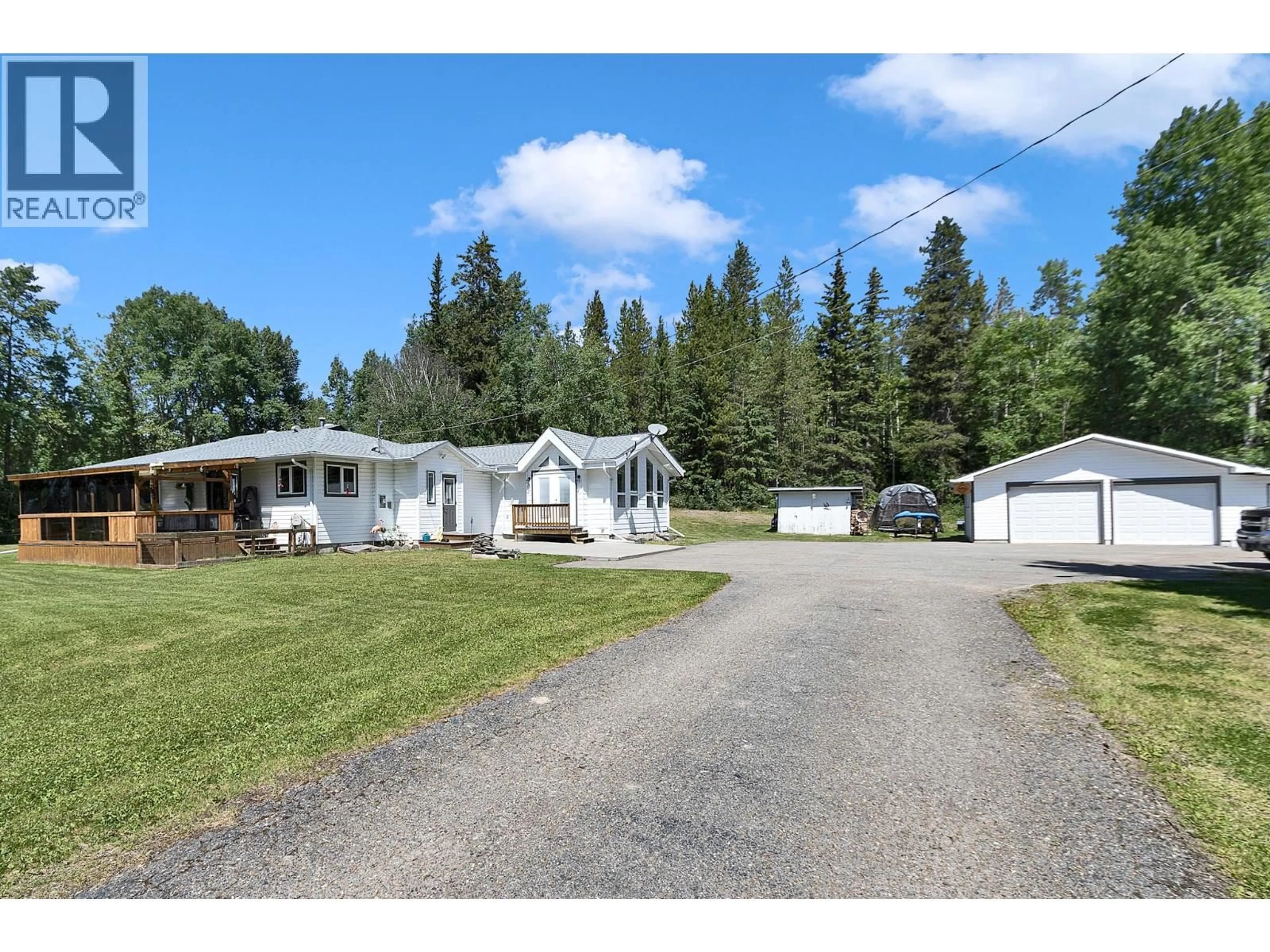 A pic from outside/outdoor area/front of a property/back of a property/a pic from drone, street for 14130 HILLER ROAD, Prince George British Columbia V2N5C2