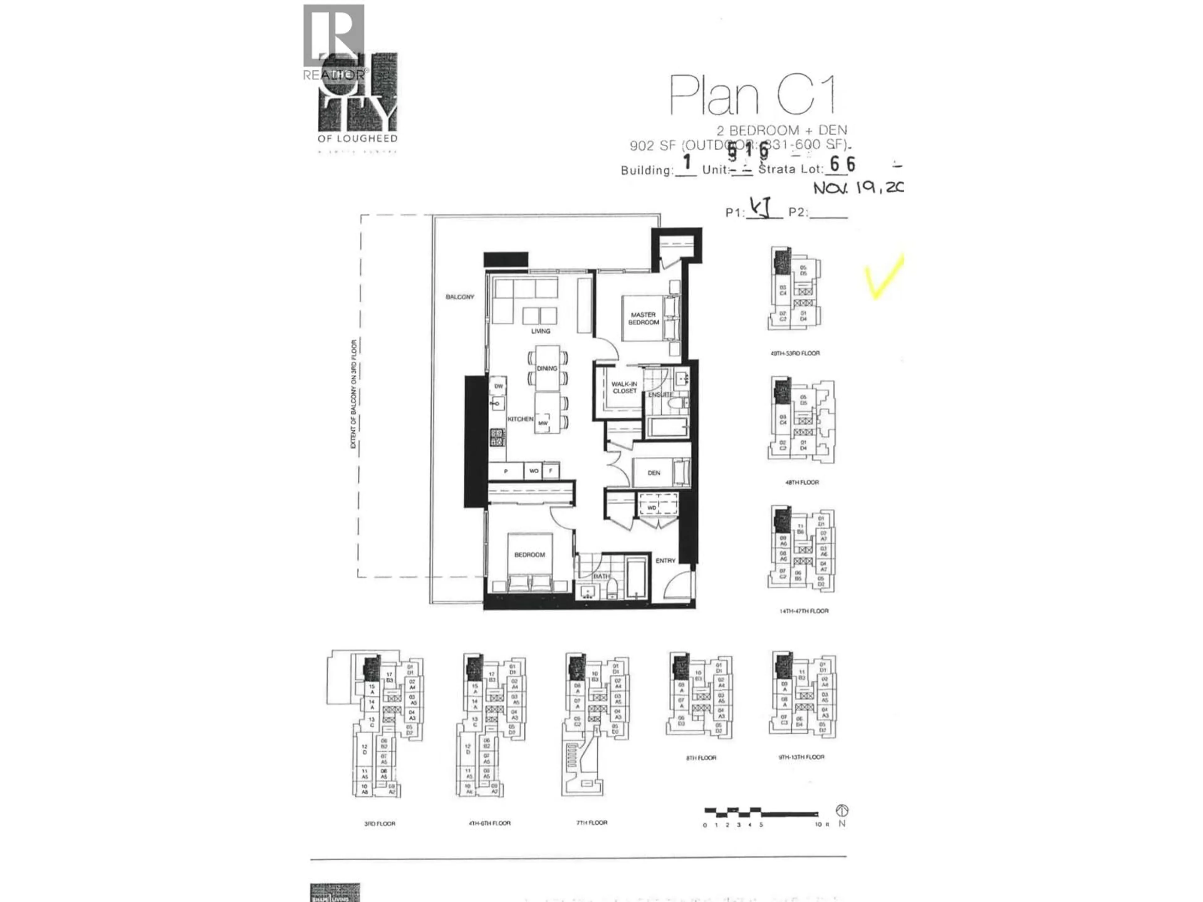 Floor plan for 516 - 3809 EVERGREEN PLACE, Burnaby British Columbia V3J0M1