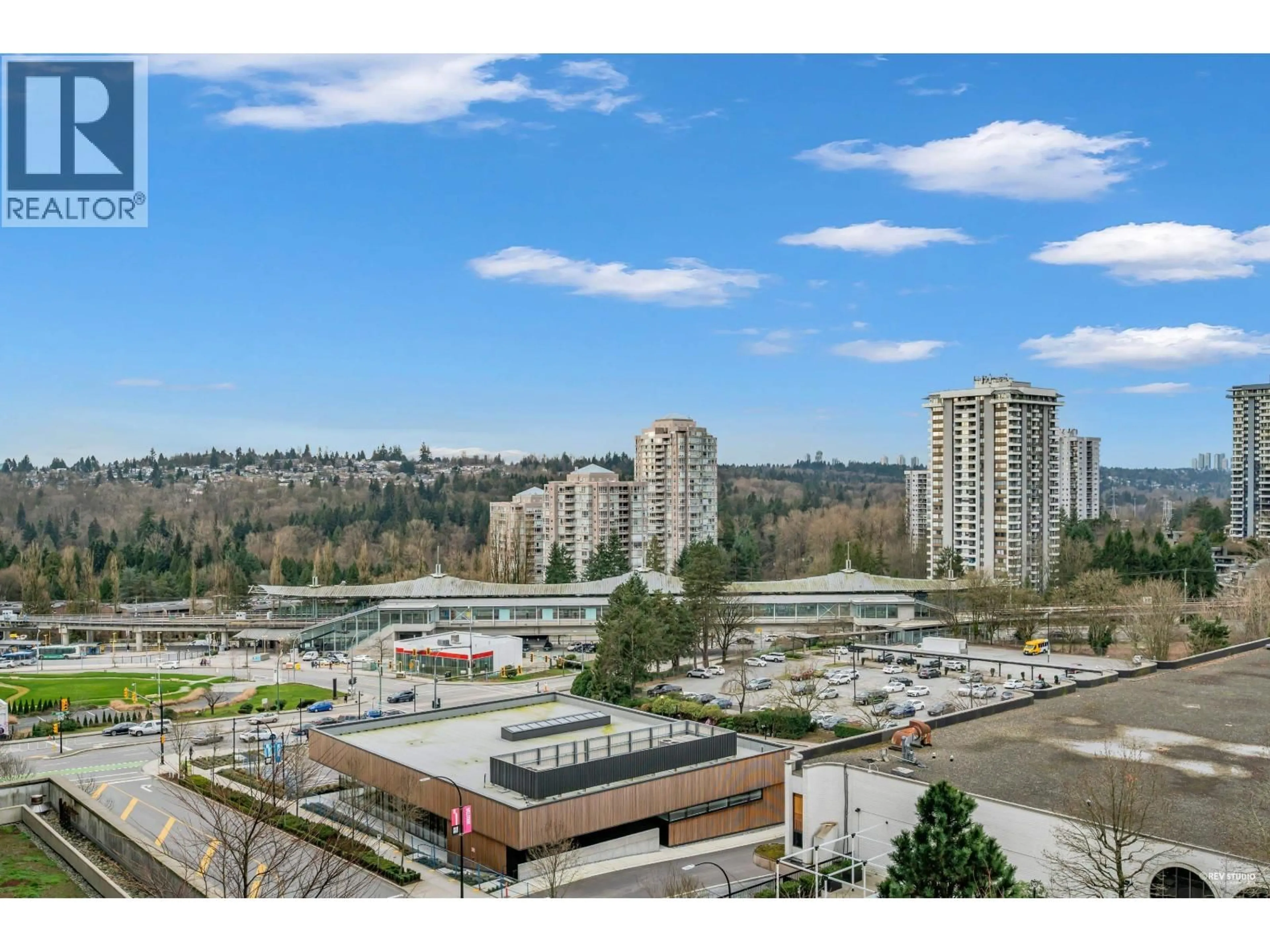A pic from outside/outdoor area/front of a property/back of a property/a pic from drone, city buildings view from balcony for 516 - 3809 EVERGREEN PLACE, Burnaby British Columbia V3J0M1