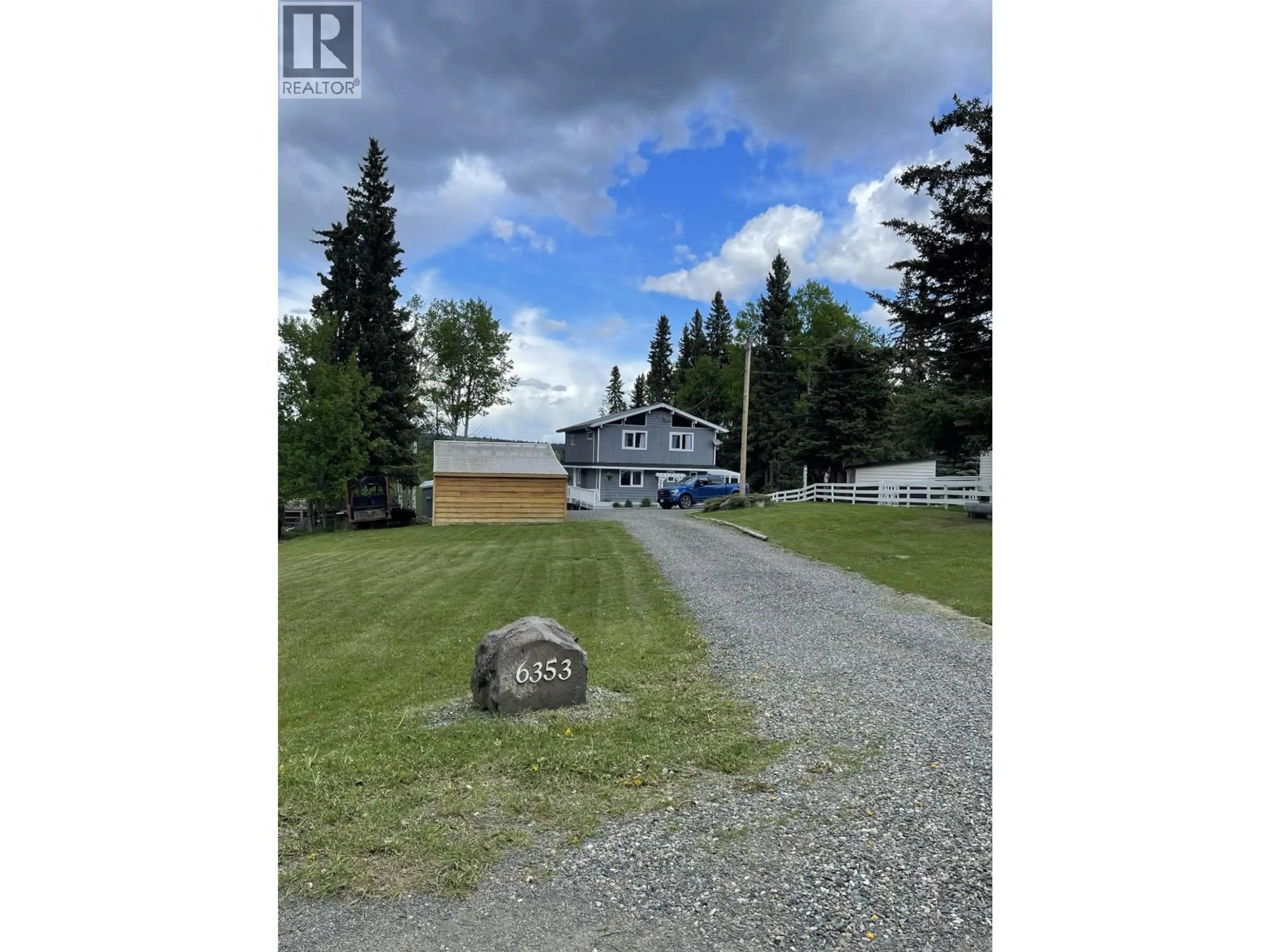 A pic from outside/outdoor area/front of a property/back of a property/a pic from drone, unknown for 6353 WOLFE ROAD, 100 Mile House British Columbia V0K2E3