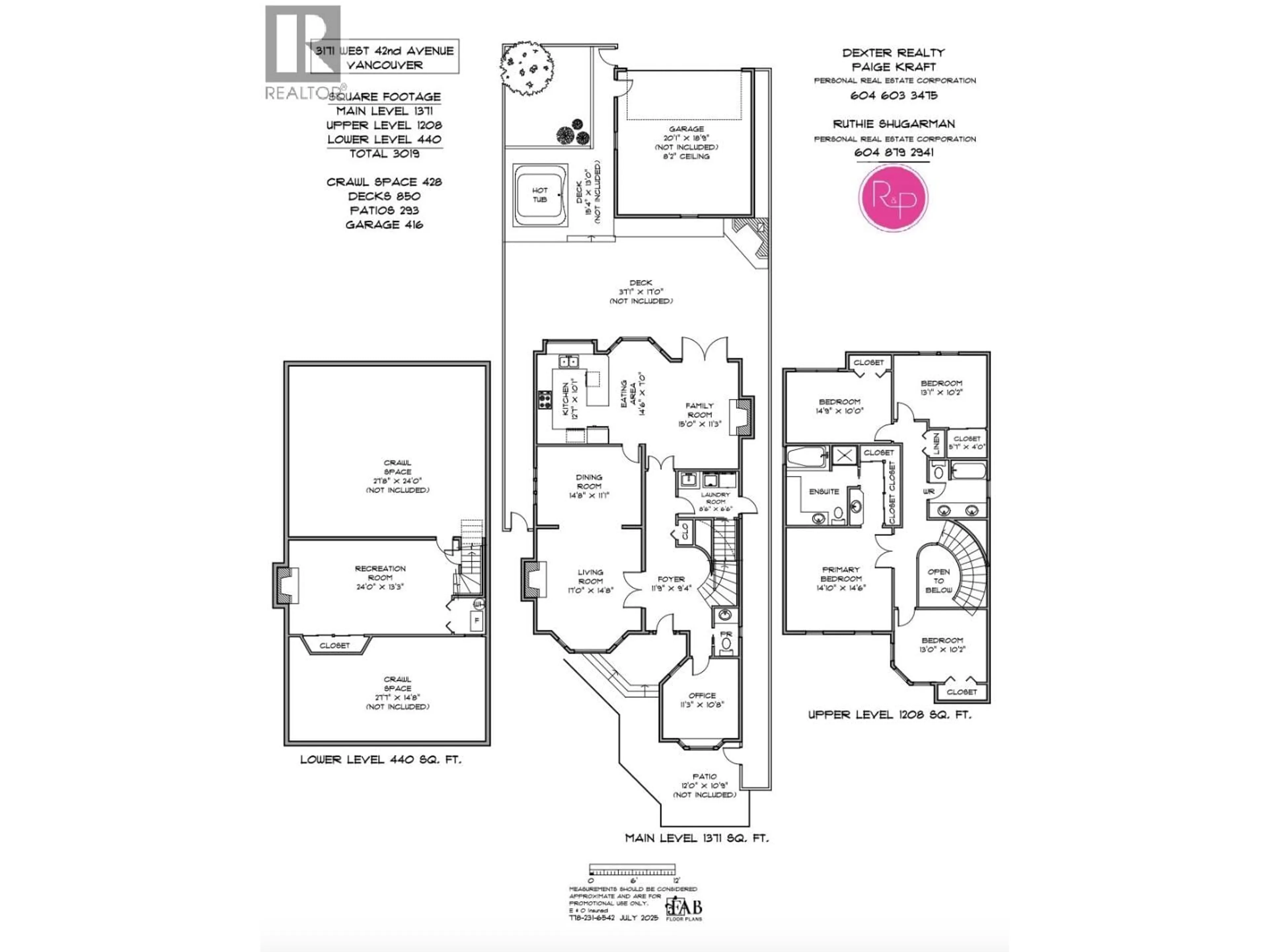 Floor plan for 3171 42ND AVENUE, Vancouver British Columbia V6N3H1