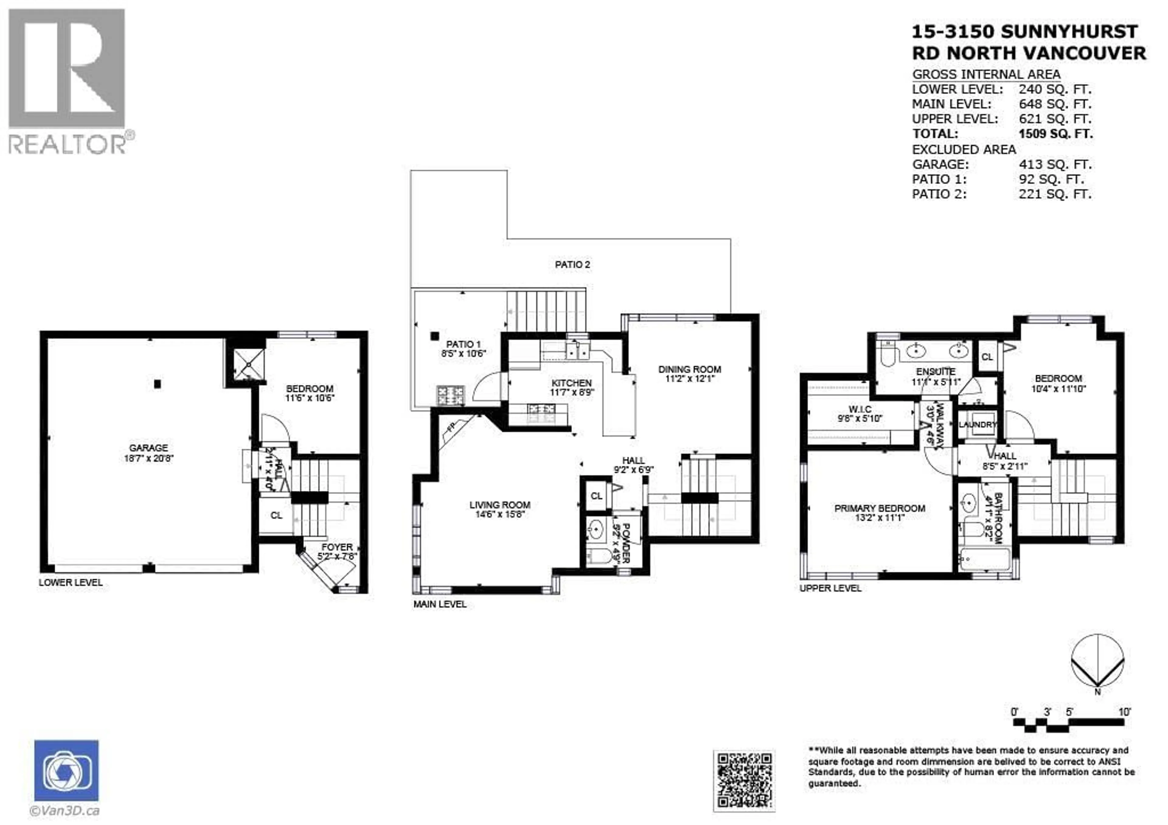Floor plan for 15 - 3150 SUNNYHURST ROAD, North Vancouver British Columbia V7K2G3