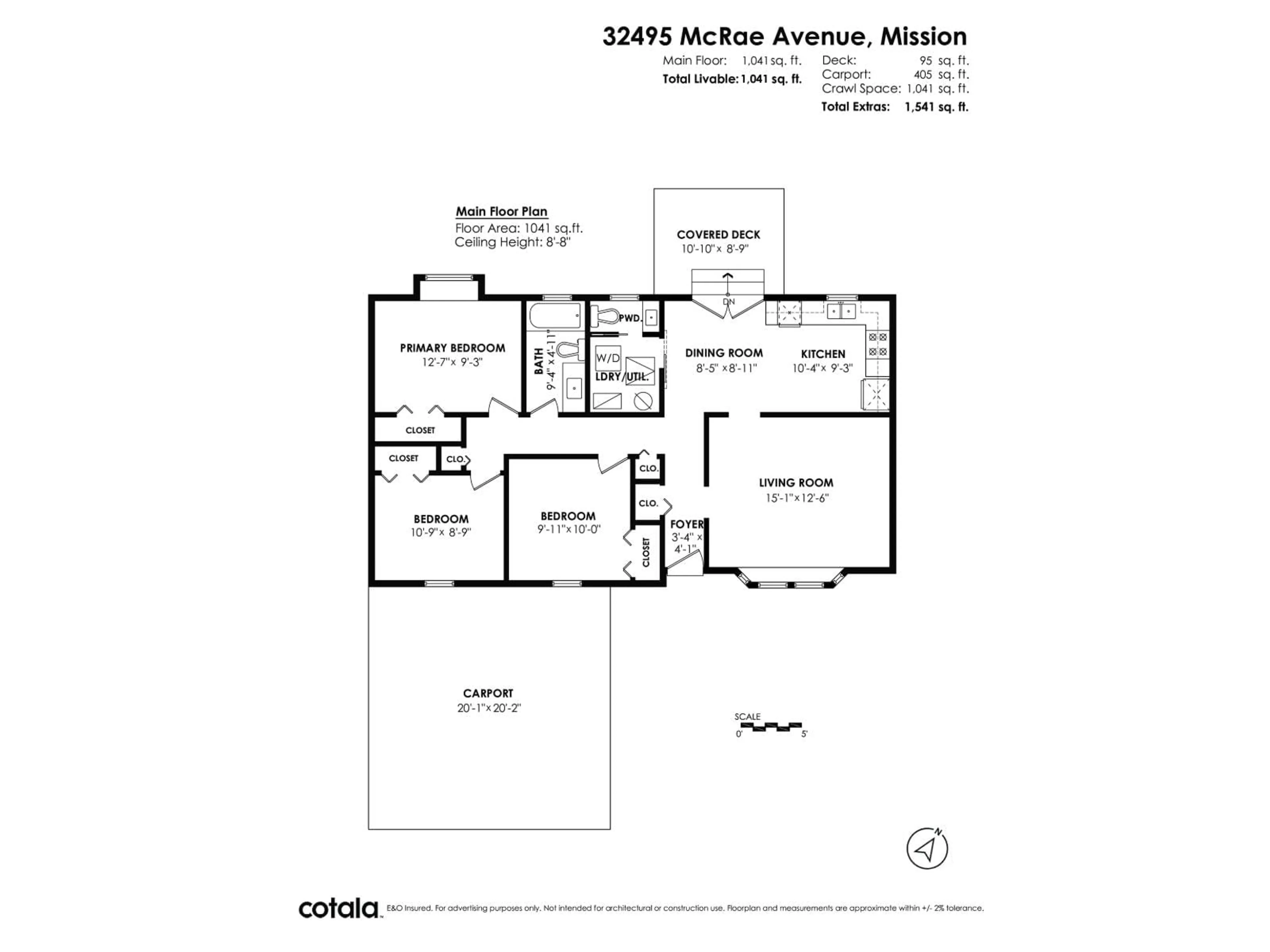 Floor plan for 32495 MCRAE AVENUE, Mission British Columbia V2V2L6