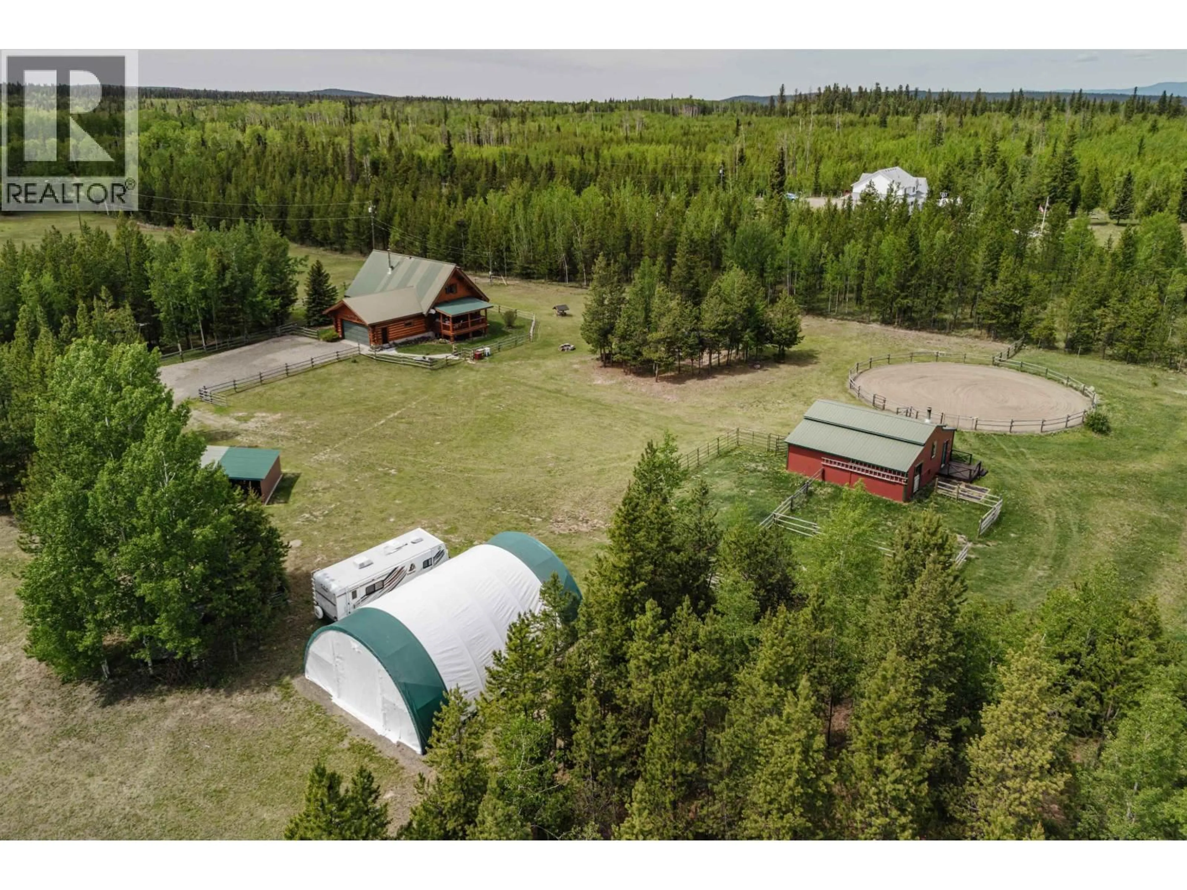A pic from outside/outdoor area/front of a property/back of a property/a pic from drone, forest/trees view for 6981 NETHERLAND ROAD, Lone Butte British Columbia V0K1X0