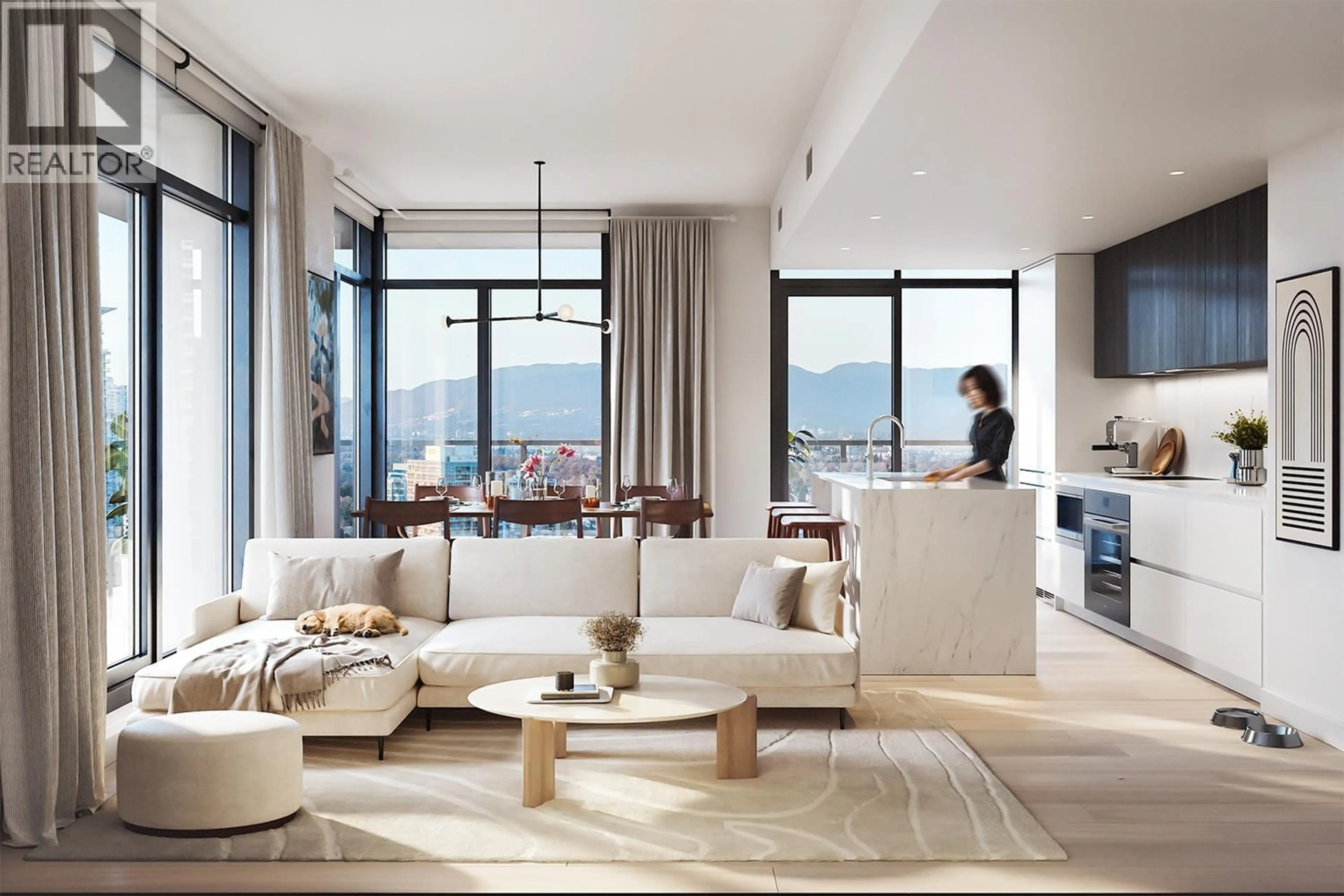 Living room with furniture, unknown for 701 - 2180 ALPHA AVENUE, Burnaby British Columbia V5C0K2