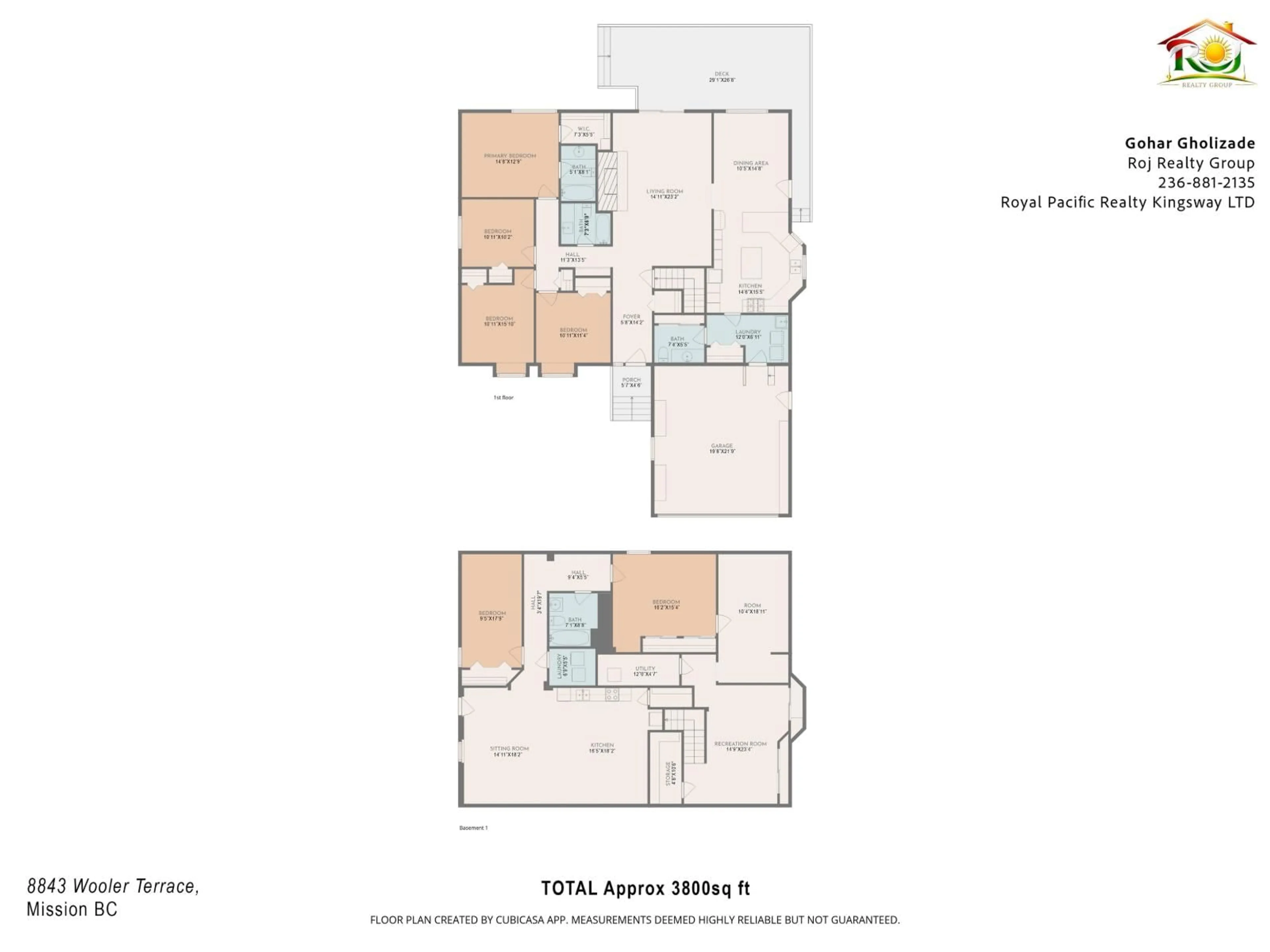 Floor plan for 8843 WOOLER TERRACE, Mission British Columbia V4S0B9