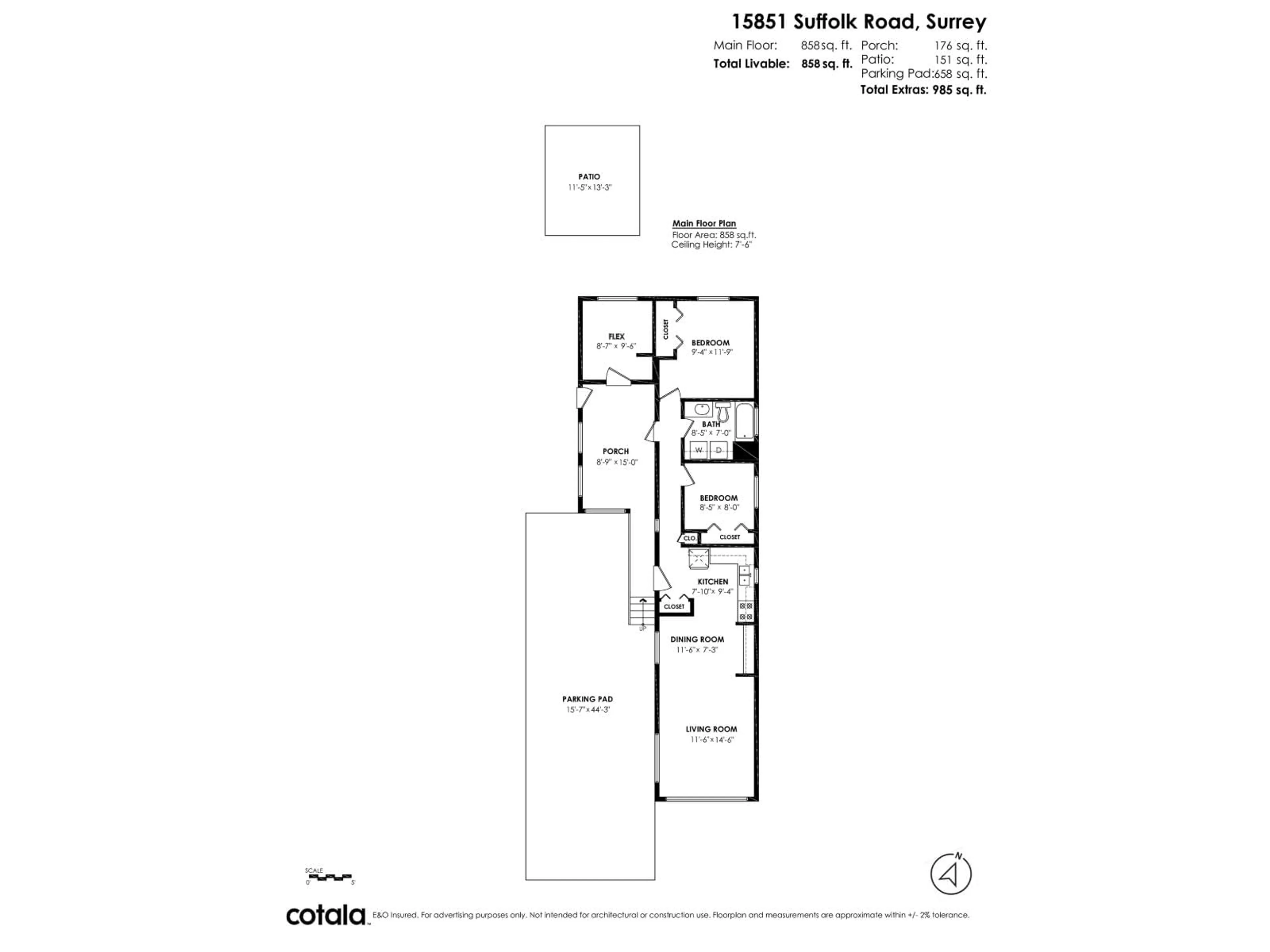 Floor plan for 15851 SUFFOLK ROAD, Surrey British Columbia V4A5L3