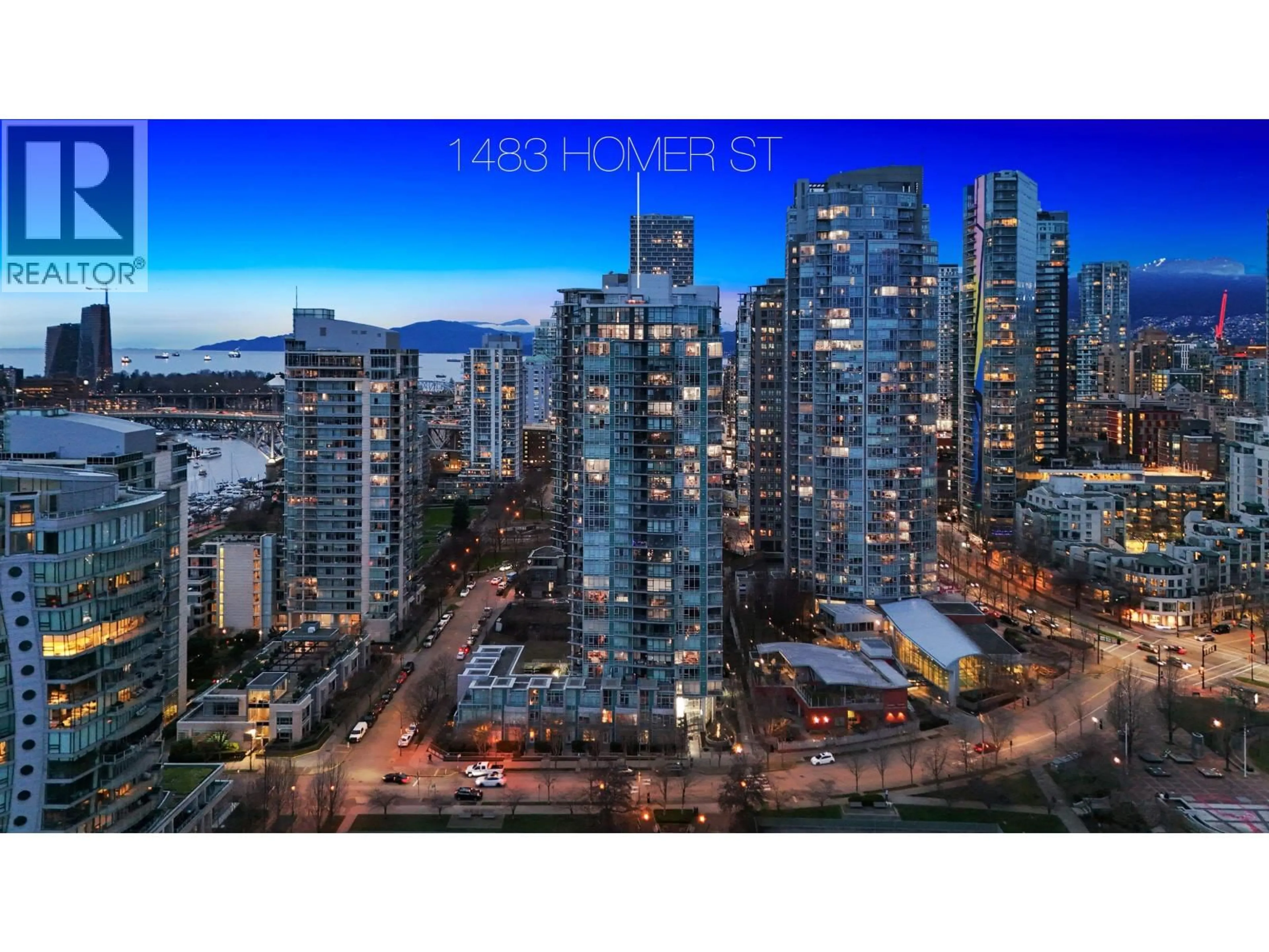 A pic from outside/outdoor area/front of a property/back of a property/a pic from drone, city buildings view from balcony for 3002 - 1483 HOMER STREET, Vancouver British Columbia V6Z3C7