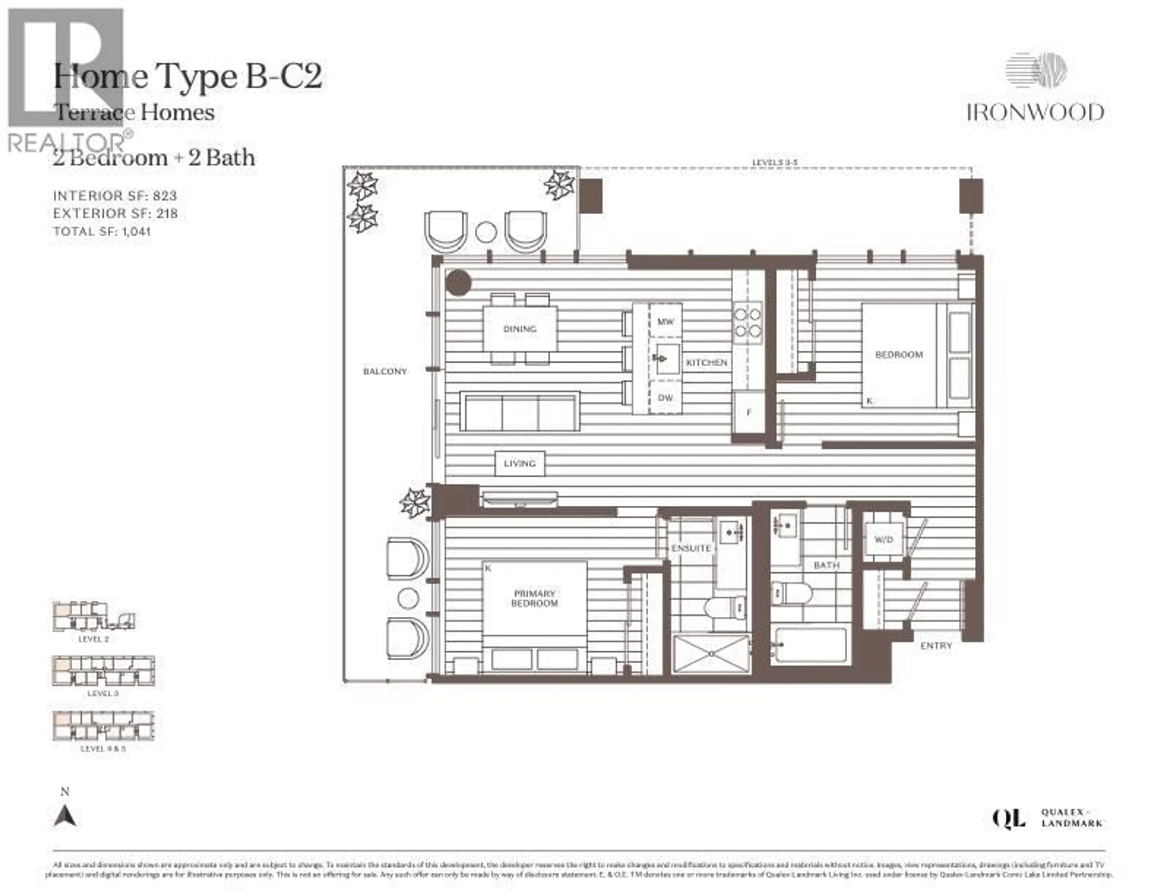 Floor plan for 204 - 611 TYNDALL STREET, Coquitlam British Columbia V3J3S8