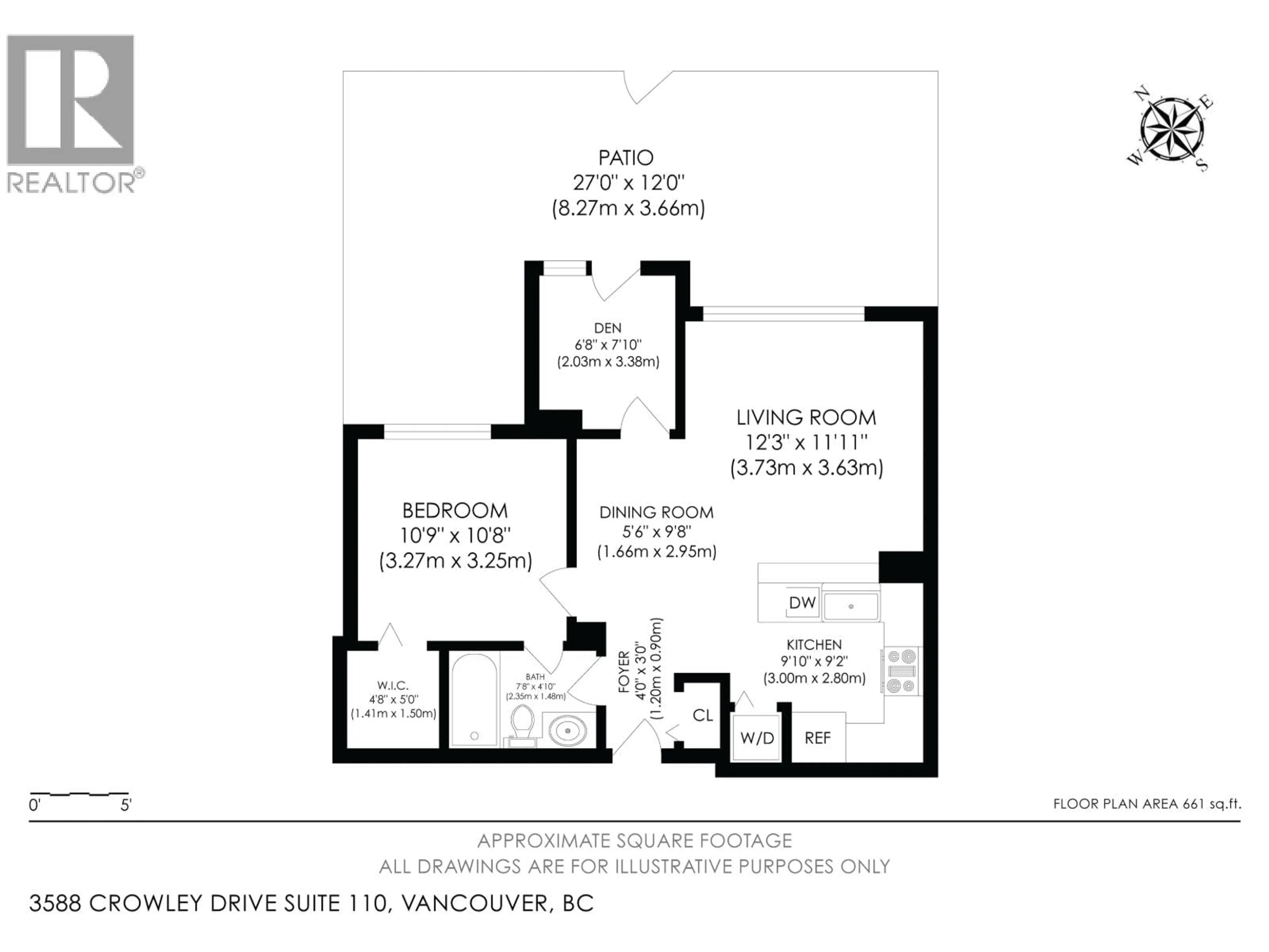 Floor plan for 110 - 3588 CROWLEY DRIVE, Vancouver British Columbia V5R6H3
